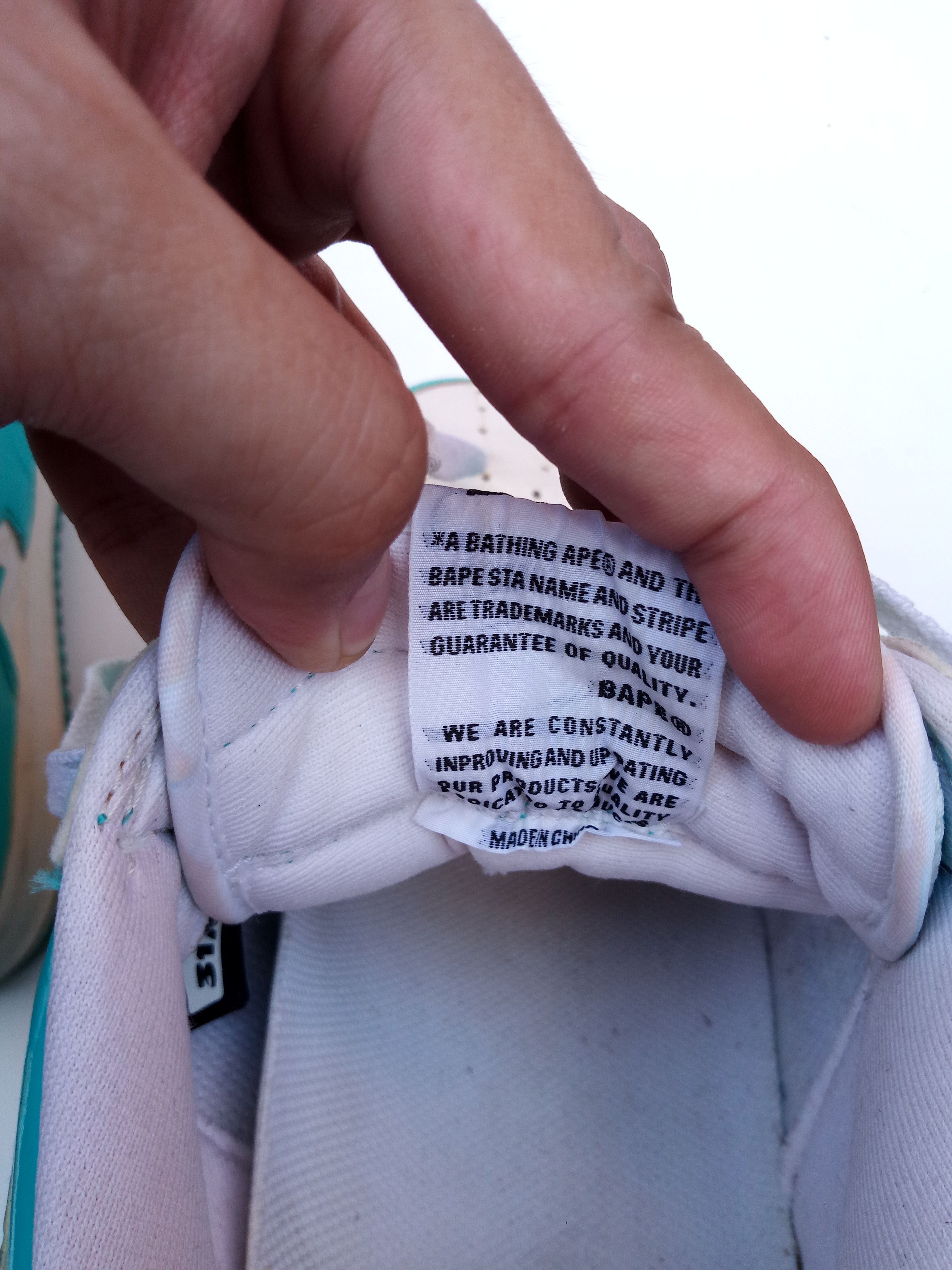 Bape Bapesta FS-001 Teal Low sneakers RARE Size US 13 / EU 46 - 9 Thumbnail