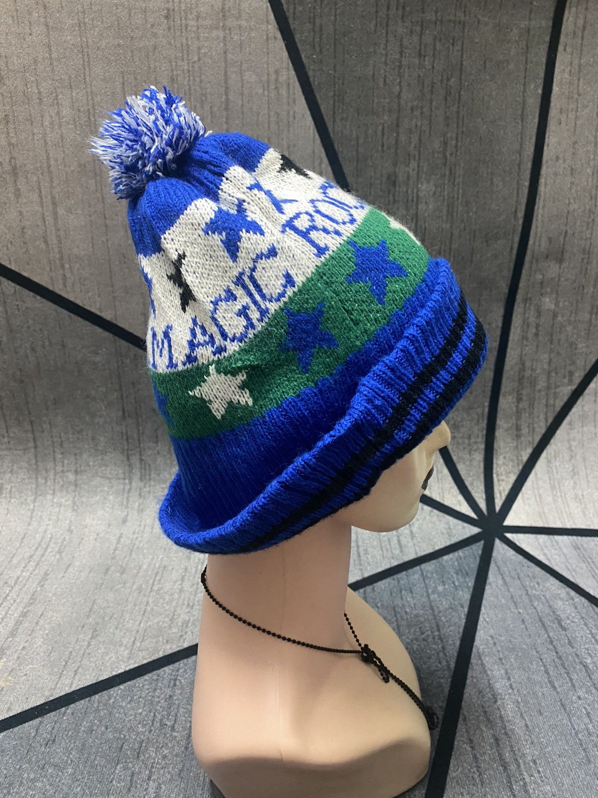 Japanese Brand Unknown Japanese Brand Magic Rock Stripe Big Size Beanie Hat Size ONE SIZE - 3 Thumbnail