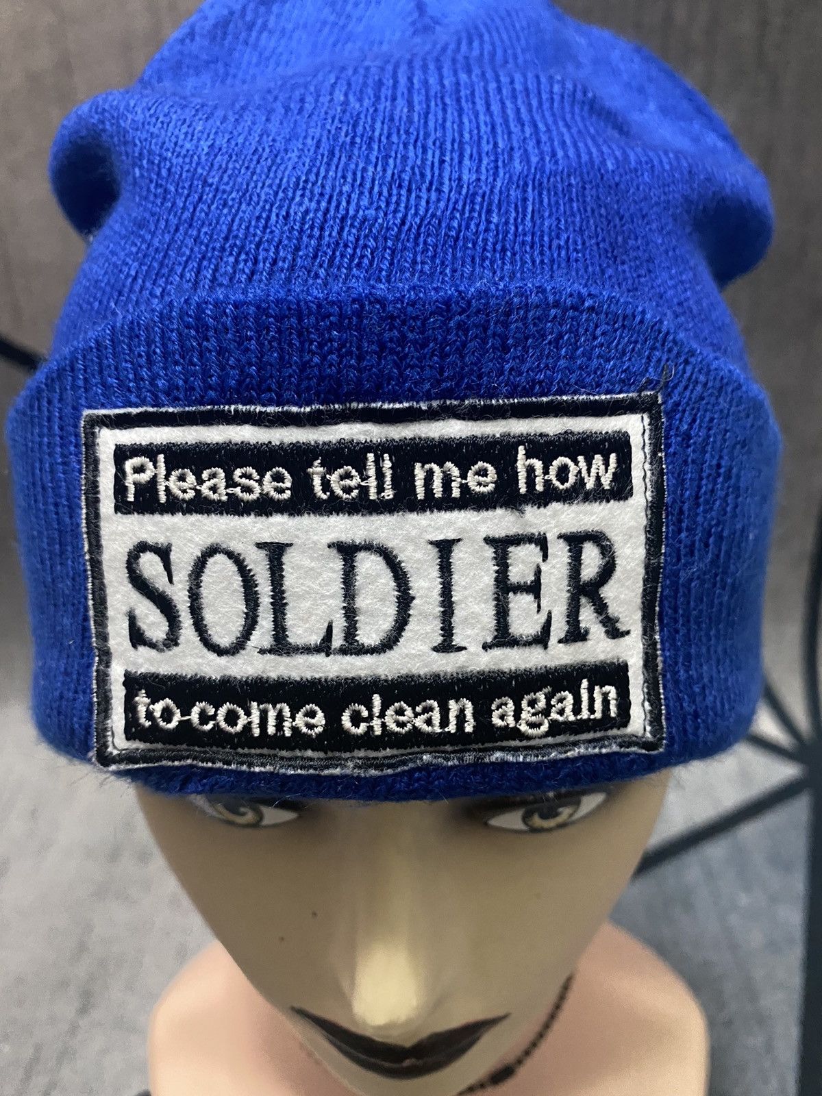 Other Japanese Brand Soldier Big Patches Beanie Hat Size ONE SIZE - 2 Thumbnail
