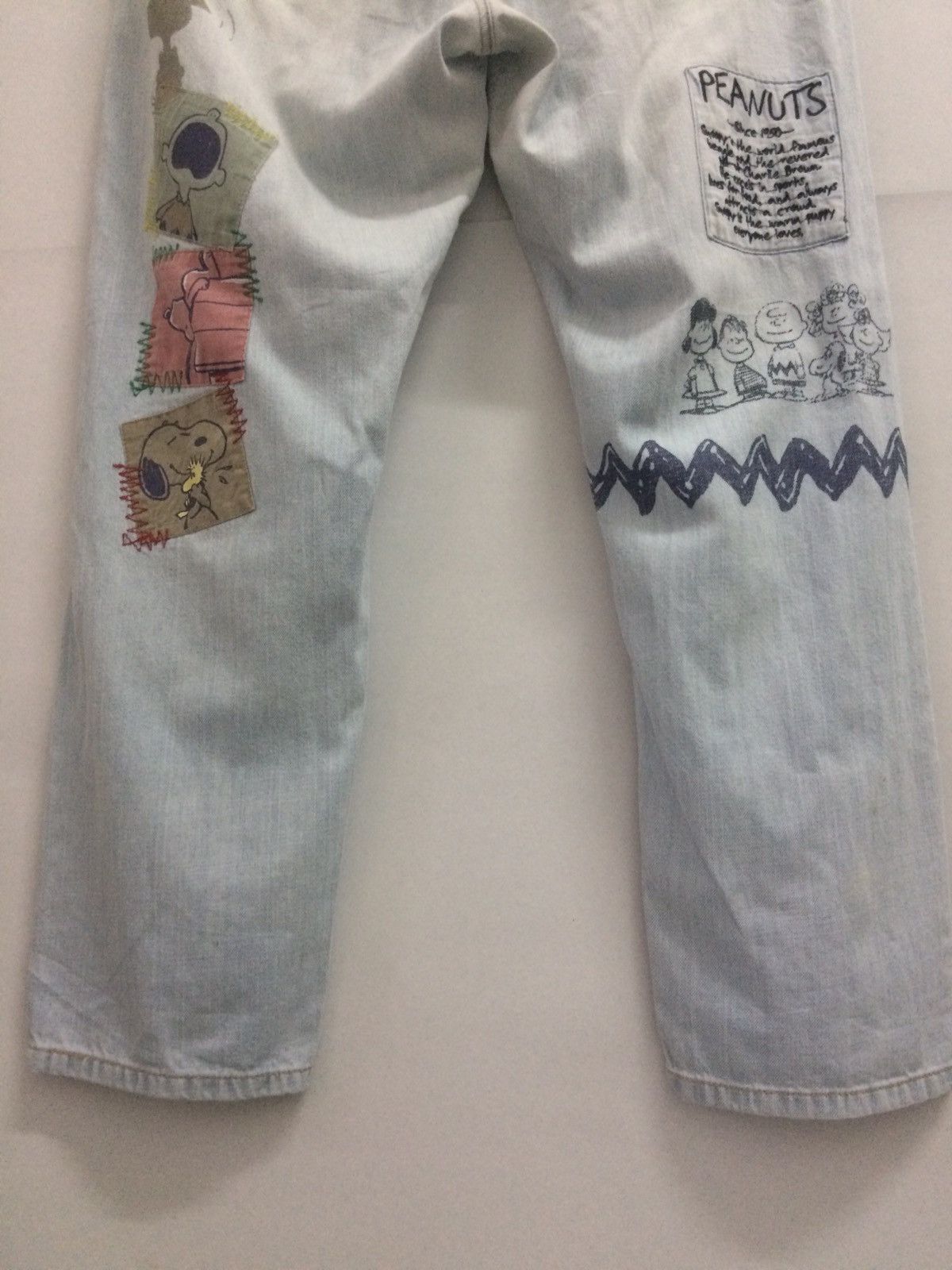 Peanuts × Vintage Vintage 90’s Peanuts by Snoopy art patchwork design pant Size US 31 - 9 Thumbnail