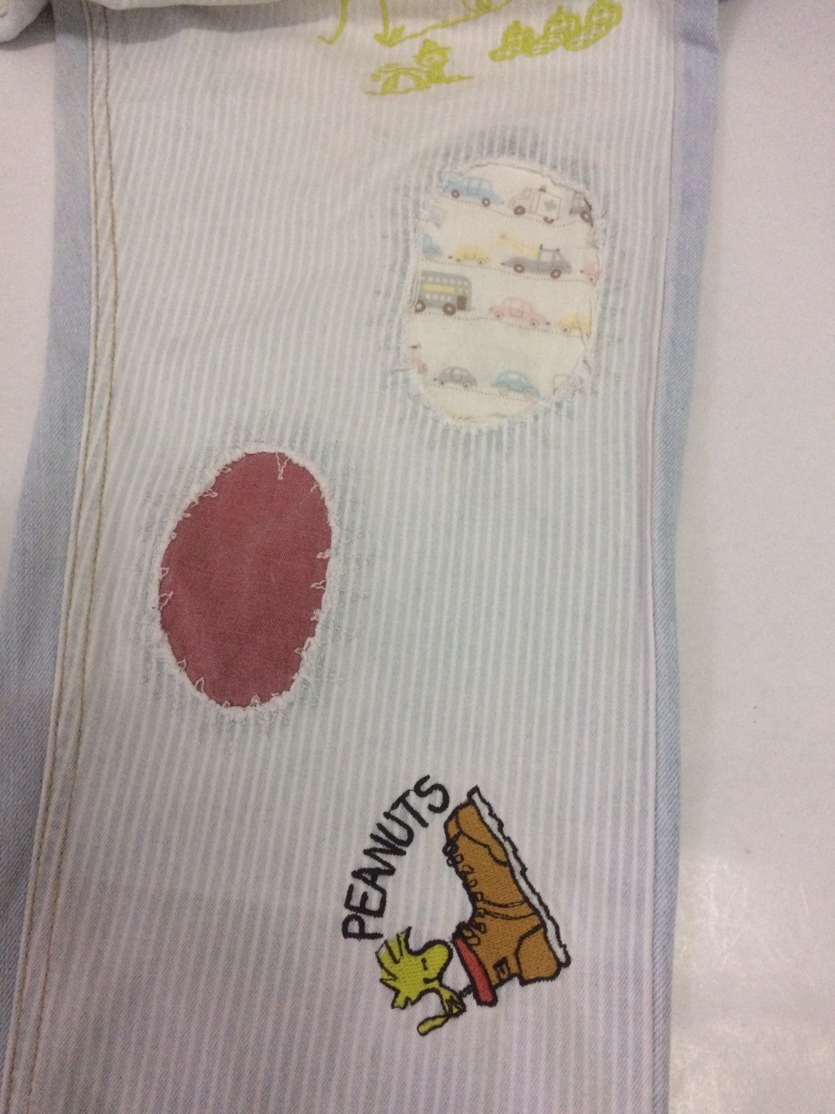 Peanuts × Vintage Vintage 90’s Peanuts by Snoopy art patchwork design pant Size US 31 - 16 Thumbnail