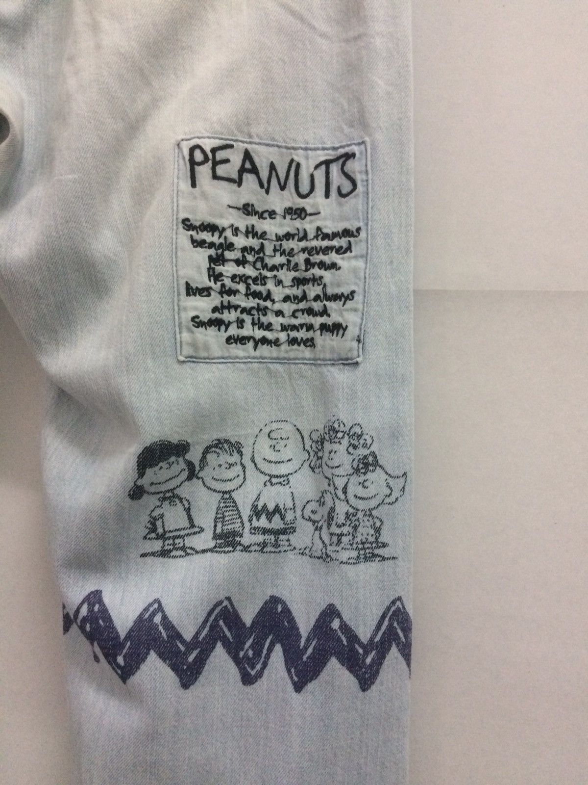Peanuts × Vintage Vintage 90’s Peanuts by Snoopy art patchwork design pant Size US 31 - 8 Thumbnail