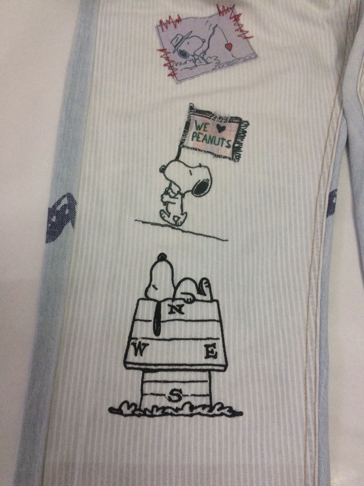 Peanuts × Vintage Vintage 90’s Peanuts by Snoopy art patchwork design pant Size US 31 - 18 Thumbnail