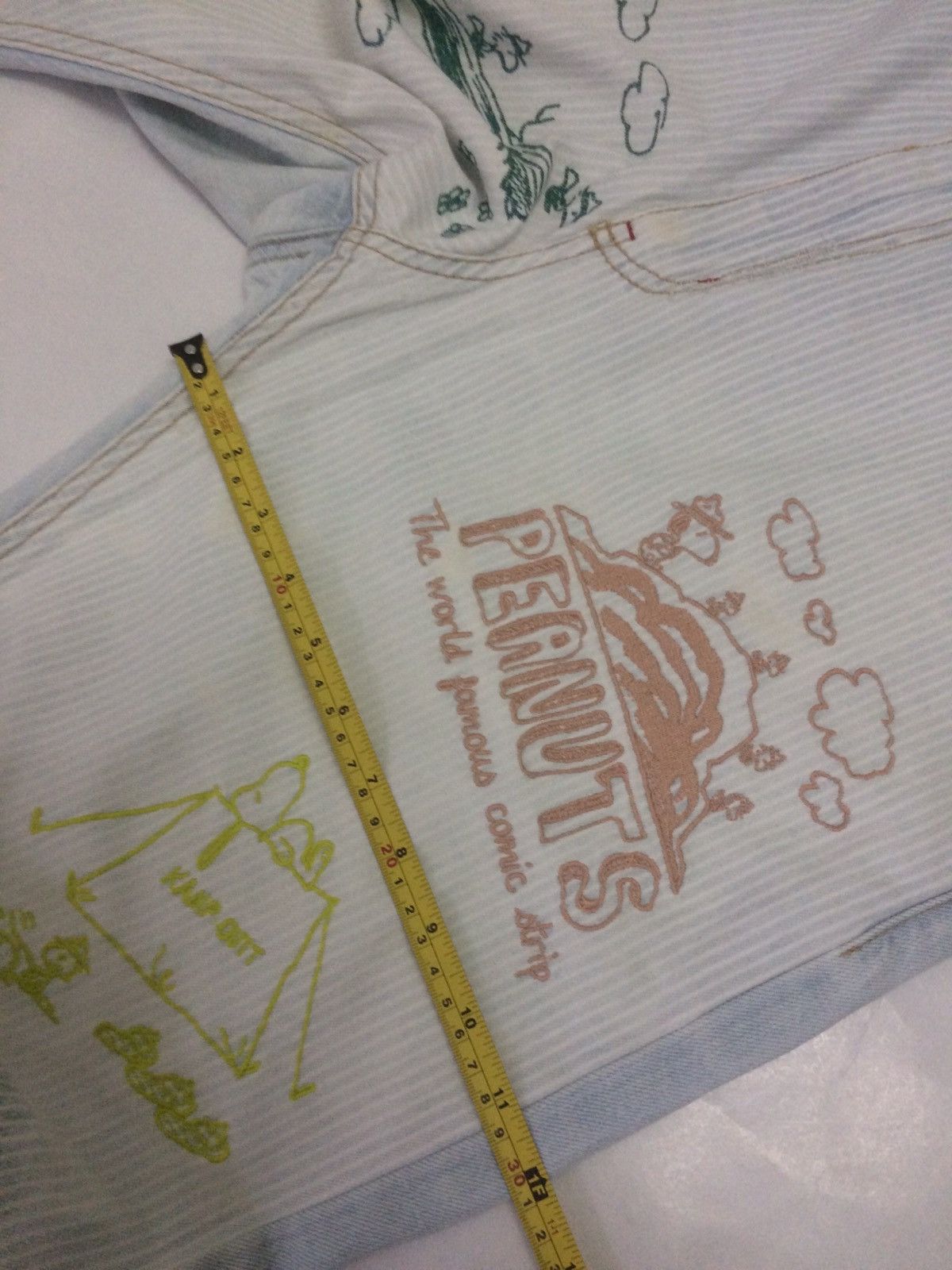 Peanuts × Vintage Vintage 90’s Peanuts by Snoopy art patchwork design pant Size US 31 - 12 Thumbnail