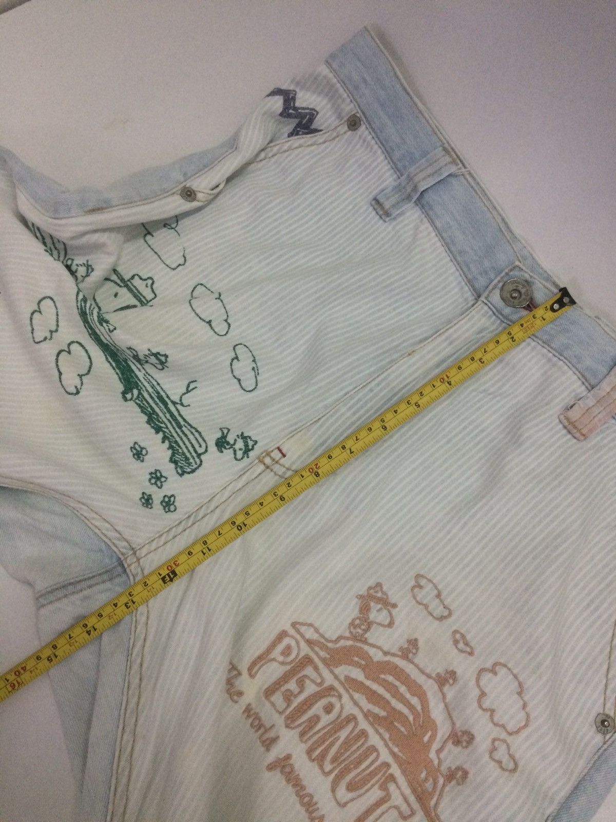 Peanuts × Vintage Vintage 90’s Peanuts by Snoopy art patchwork design pant Size US 31 - 11 Thumbnail