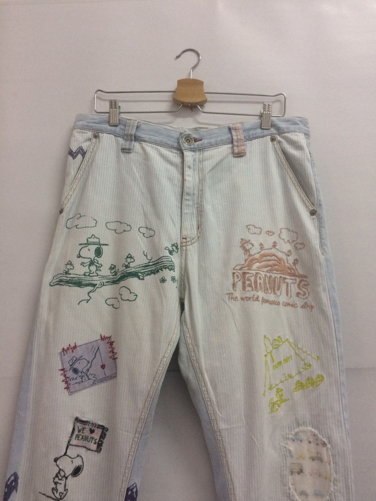 Peanuts × Vintage Vintage 90’s Peanuts by Snoopy art patchwork design pant Size US 31 - 2 Thumbnail