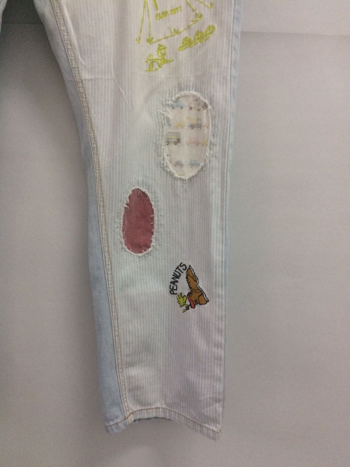 Peanuts × Vintage Vintage 90’s Peanuts by Snoopy art patchwork design pant Size US 31 - 3 Thumbnail