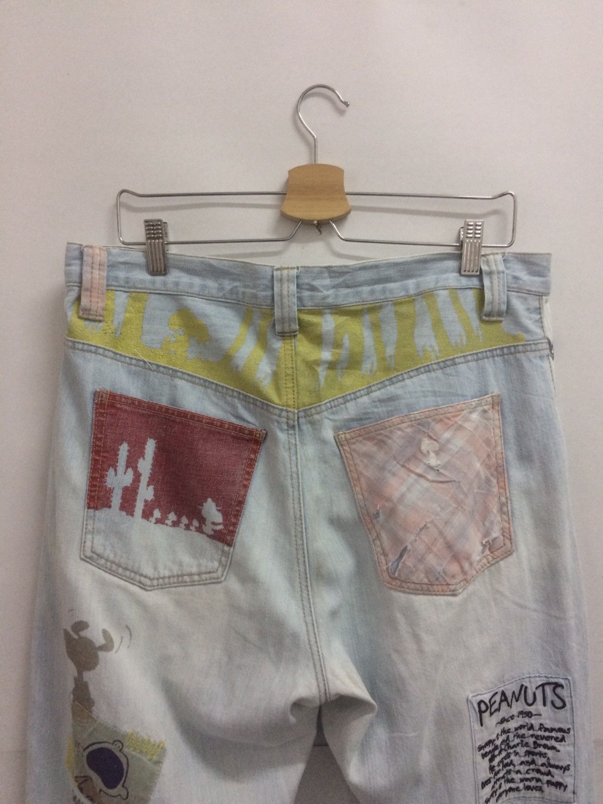 Peanuts × Vintage Vintage 90’s Peanuts by Snoopy art patchwork design pant Size US 31 - 6 Thumbnail
