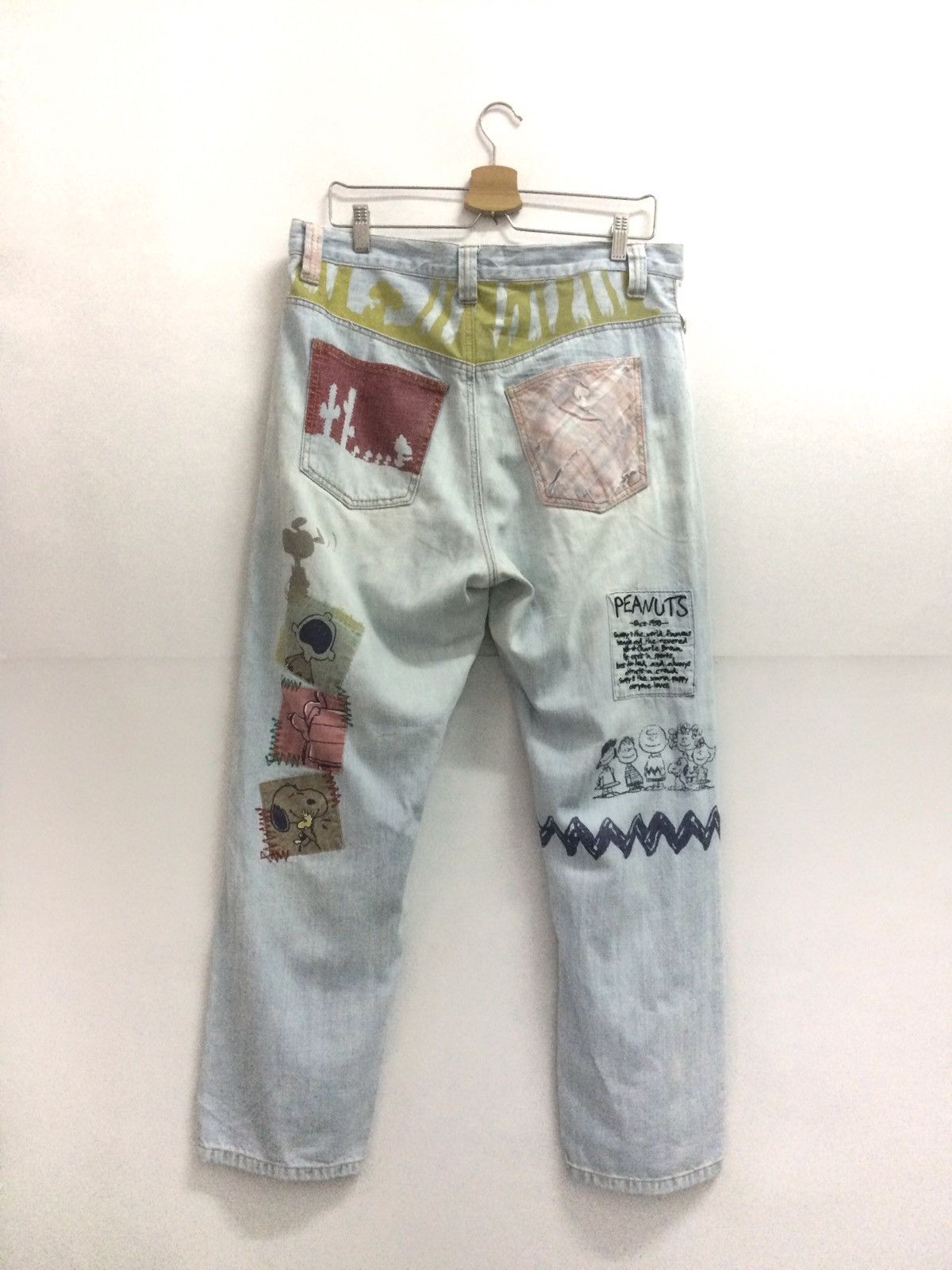 Peanuts × Vintage Vintage 90’s Peanuts by Snoopy art patchwork design pant Size US 31 - 5 Thumbnail