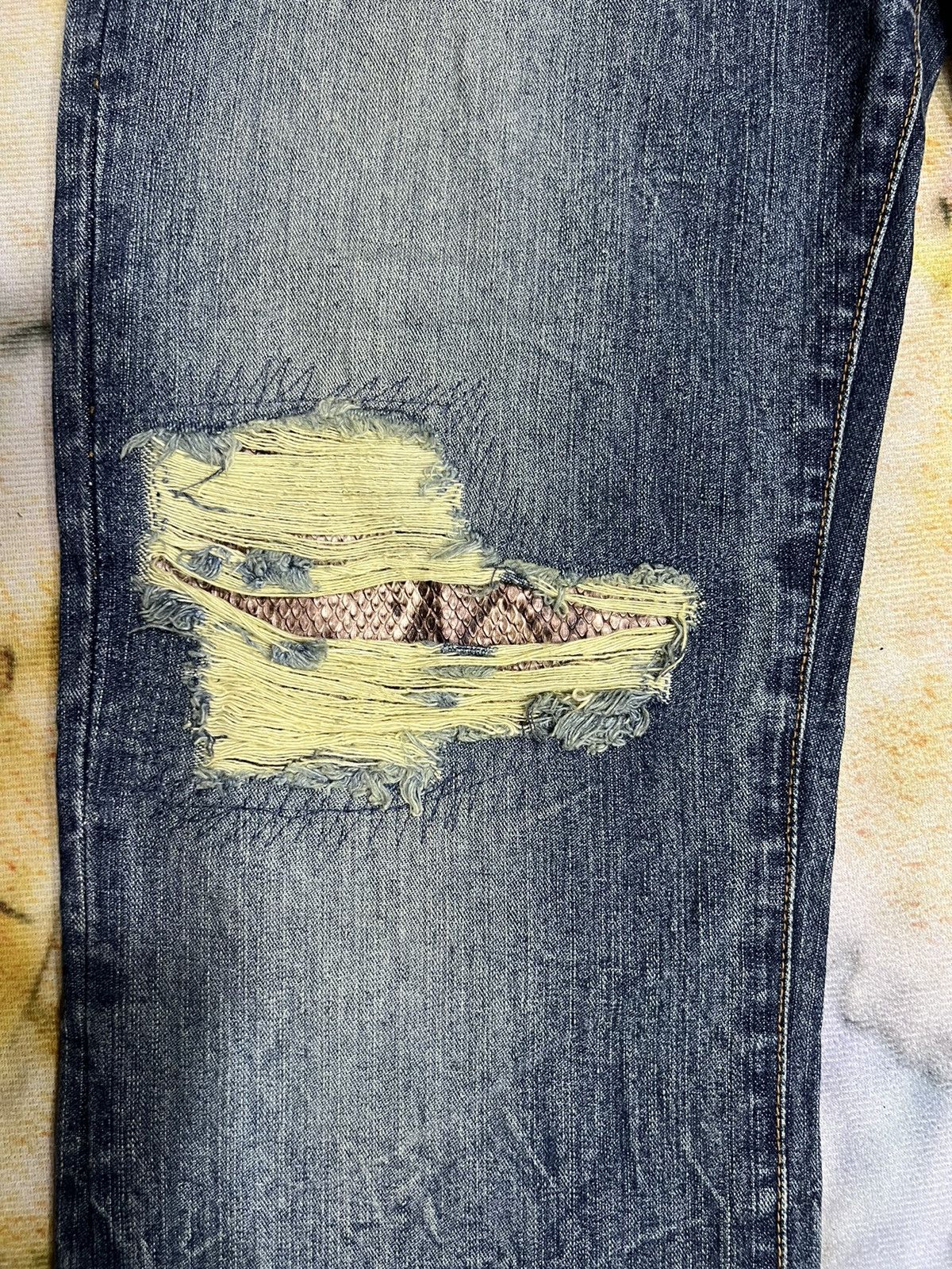 Japanese Brand × Vintage Vintage Rare Design Distress Denim Jeans Size US 30 / EU 46 - 5 Thumbnail