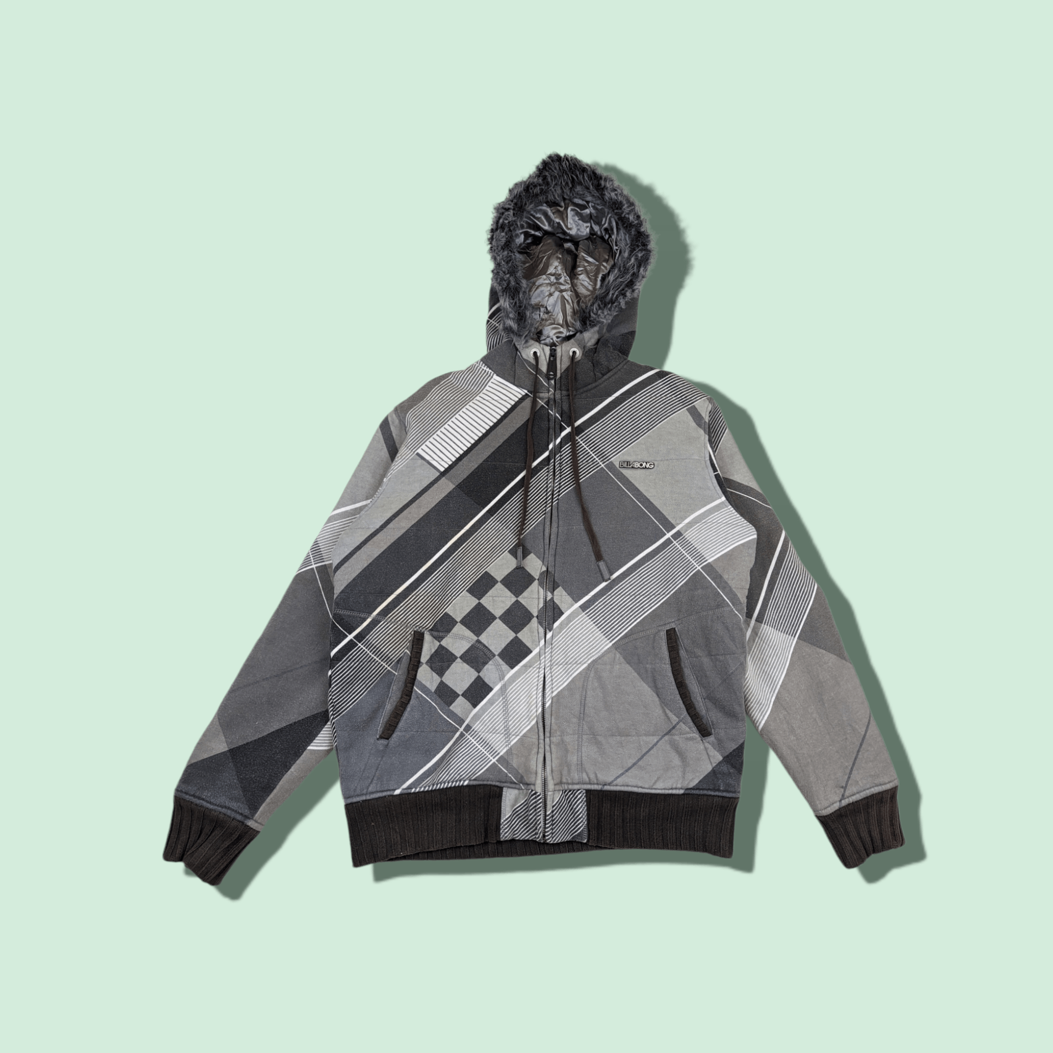 Billabong BILLABONG Multicolor Zipper Eskimo Hoodie Sweatshirt Size US L / EU 52-54 / 3 - 1 Thumbnail
