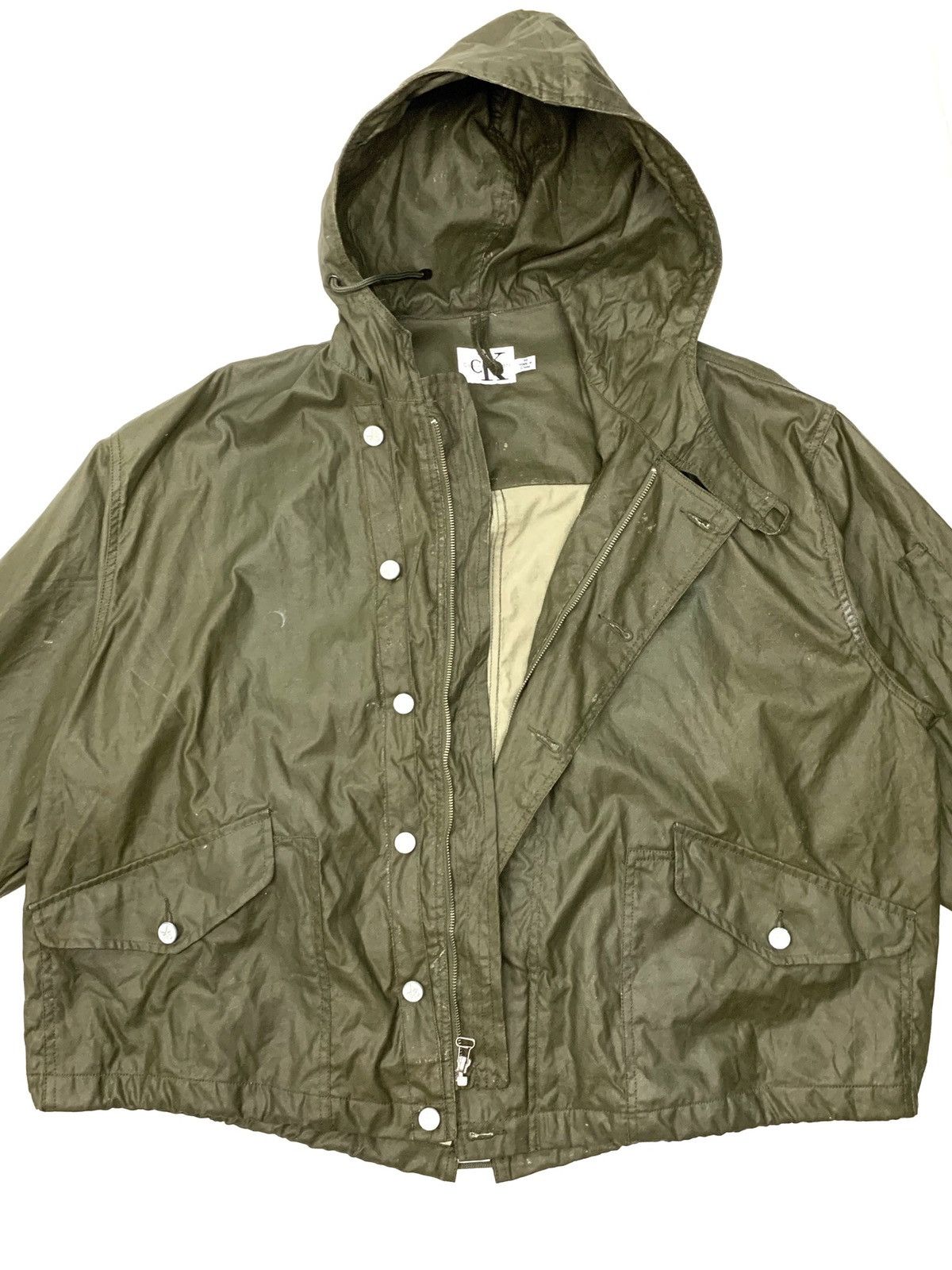 Calvin Klein × Vintage Calvin Klein CK Hopkins Waterproof Oversized Hoodie Jacket Size US XL / EU 56 / 4 - 4 Thumbnail