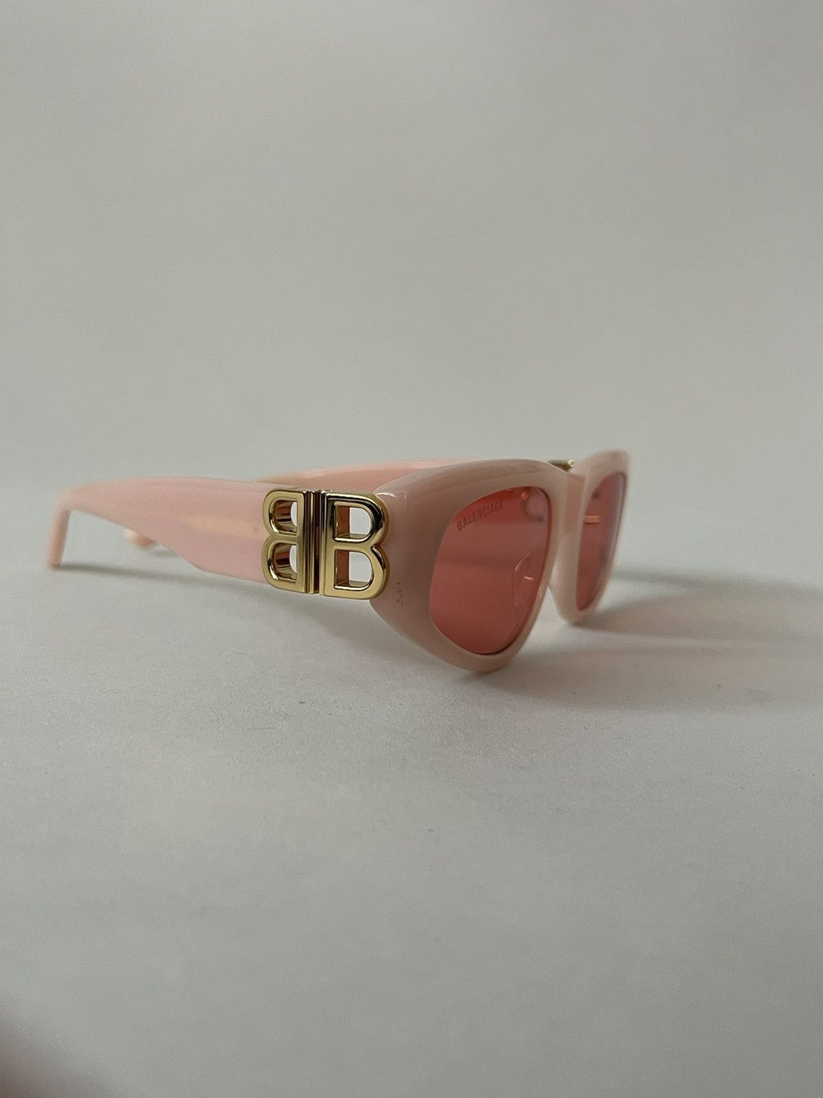 Balenciaga Balenciaga Pink Logo Frame Rectangle Sunglasses Size ONE SIZE - 6 Thumbnail