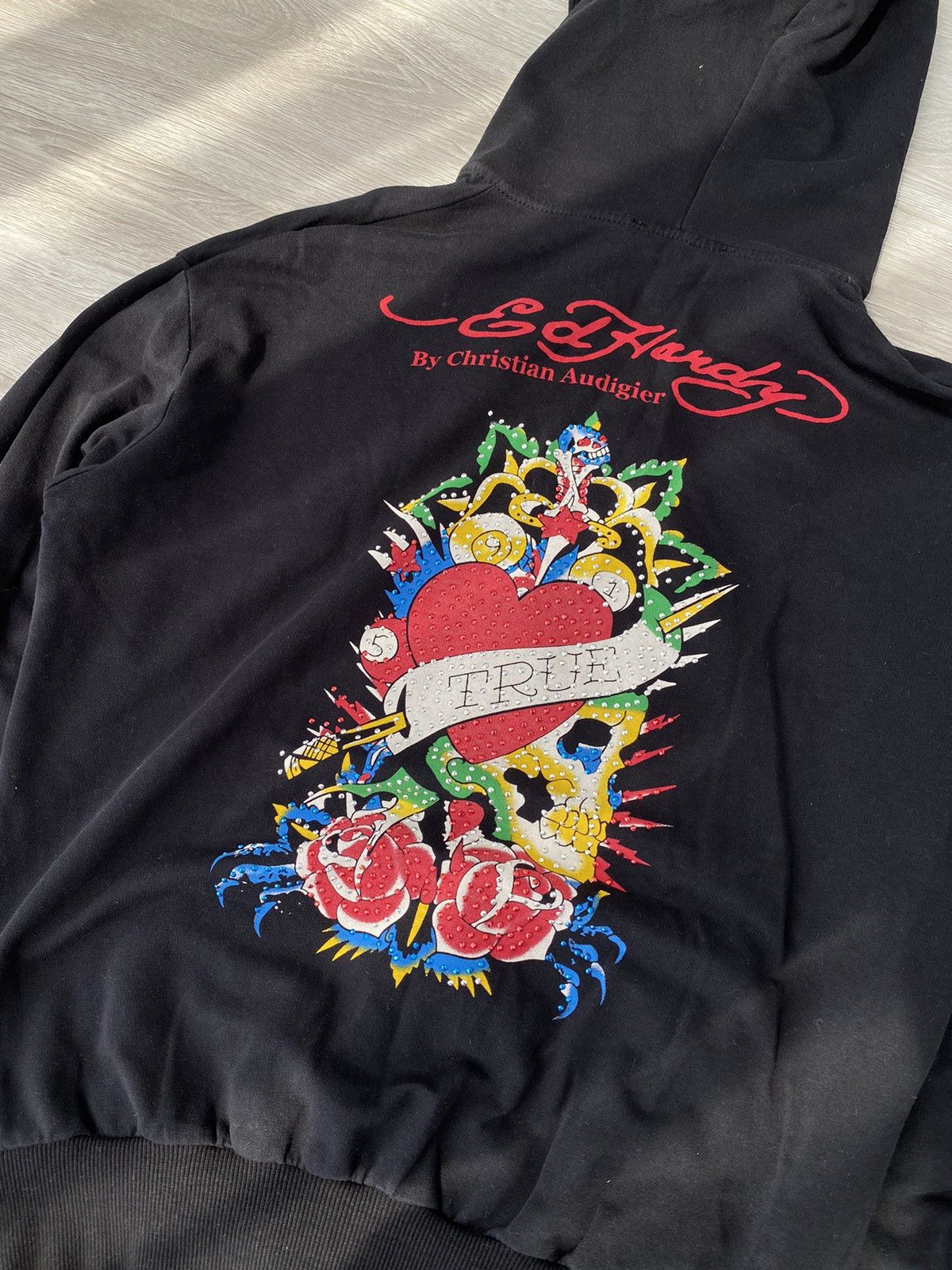 Christian Audigier × Ed Hardy × Vintage Vintage Ed Hardy bi Christian Audigier Black Zip-Hoodie Size L / US 10 / IT 46 - 8 Thumbnail