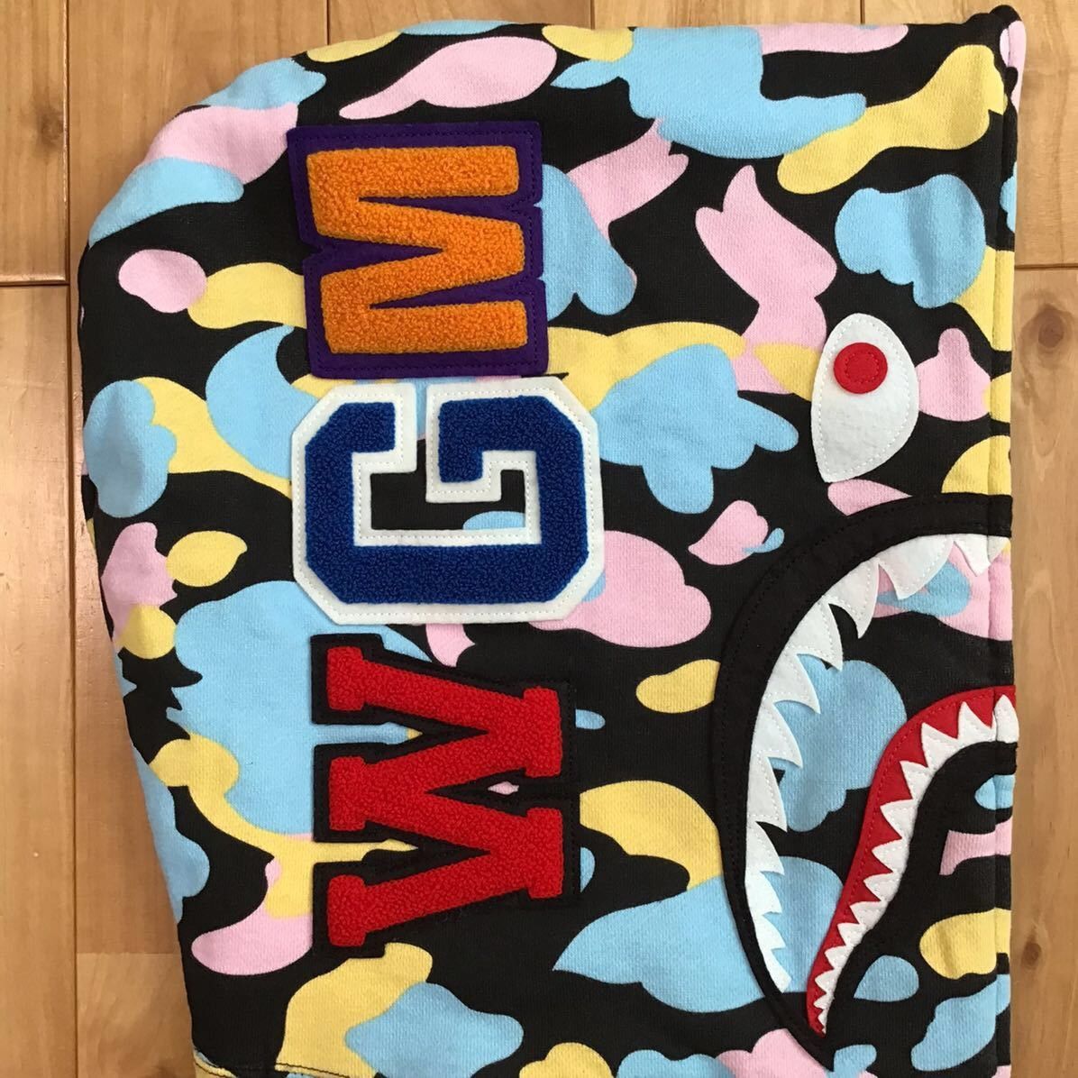 Bape BAPE cotton candy camo shark full zip hoodie multi camo ape Size US L / EU 52-54 / 3 - 5 Thumbnail