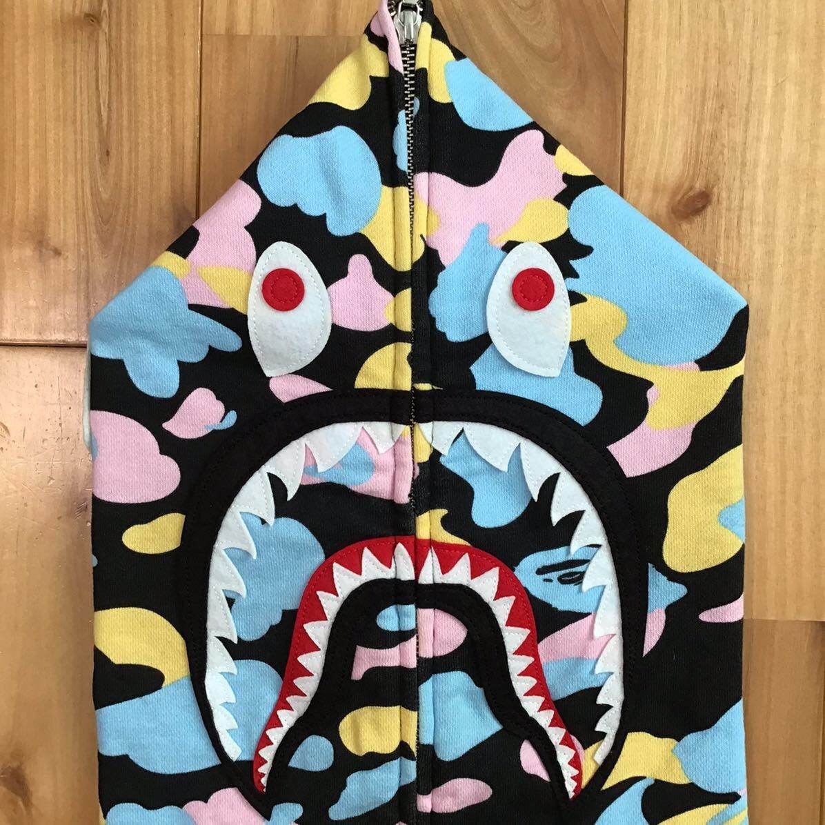 Bape BAPE cotton candy camo shark full zip hoodie multi camo ape Size US L / EU 52-54 / 3 - 4 Thumbnail