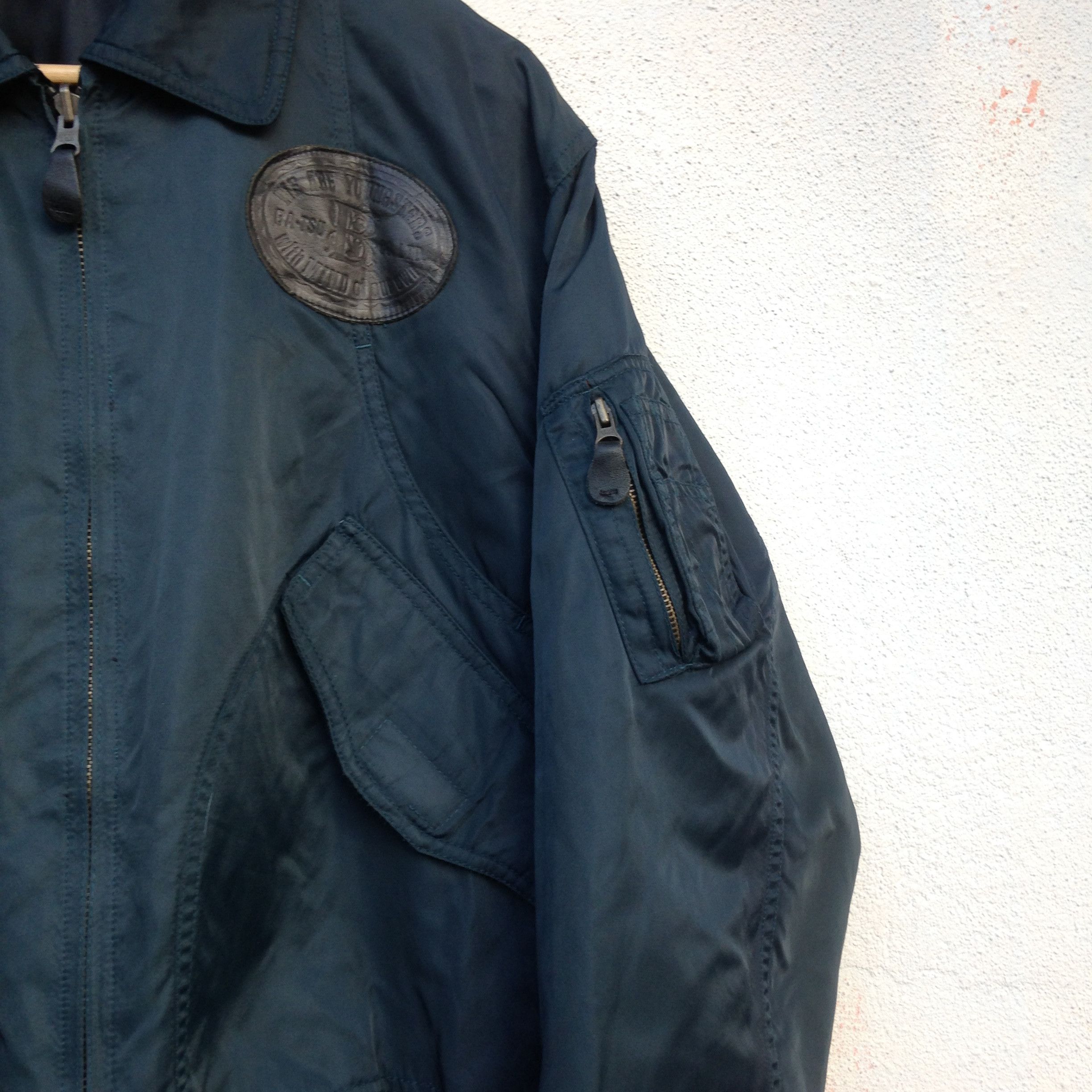 Vintage Vintage 90s Reversible Bomber Flight Jacket Size US L / EU 52-54 / 3 - 5 Thumbnail