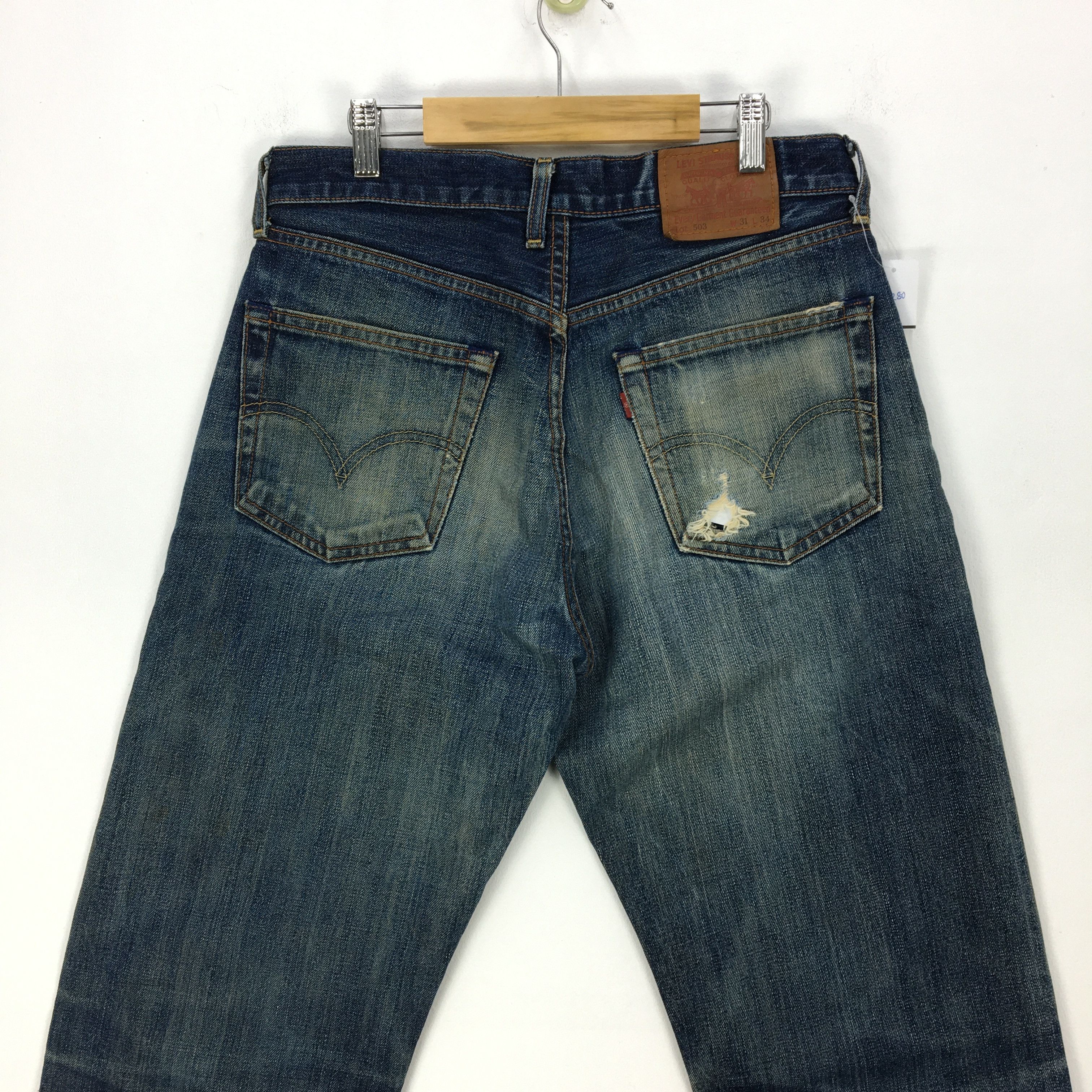 Levi's Vintage Levis 503 Jeans Distressed Levis Jeans Denim Pants Size US 30 / EU 46 - 4 Thumbnail