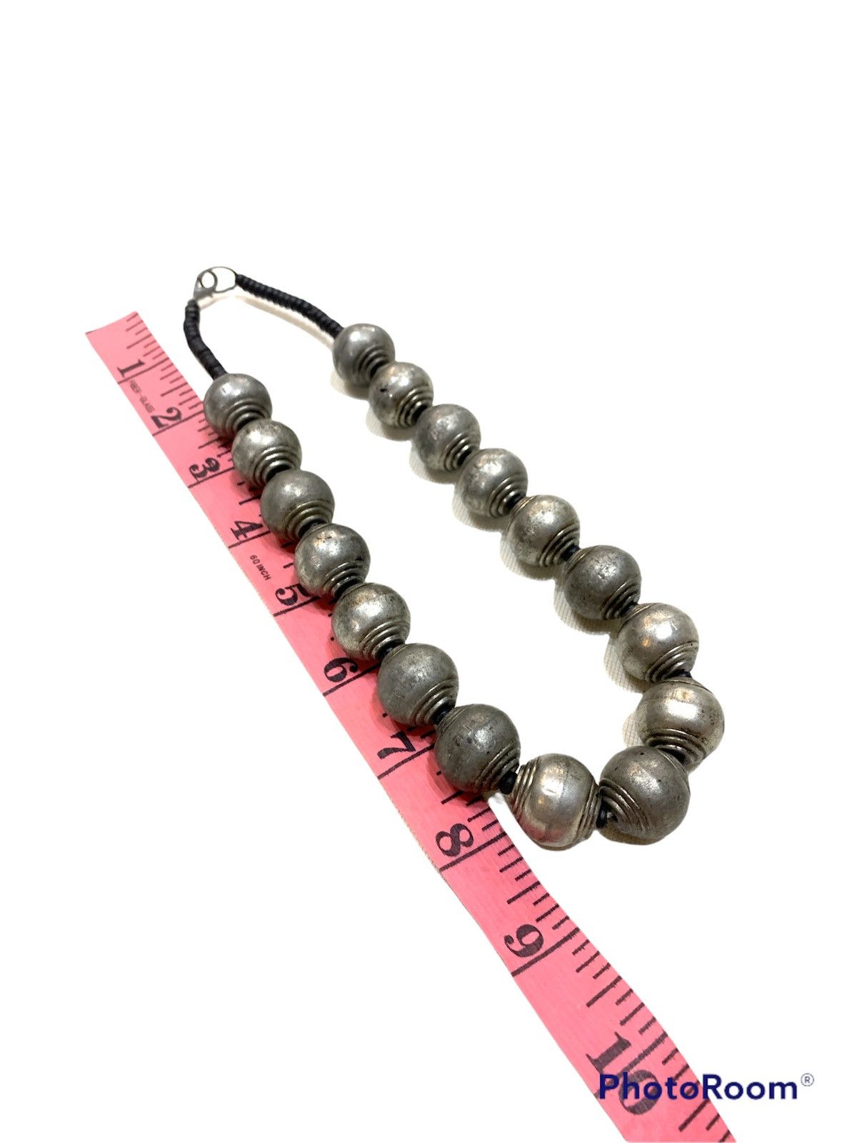 Jewelry METALLIC SILVER WOODEN BEADS NECKLACE Size ONE SIZE - 3 Thumbnail