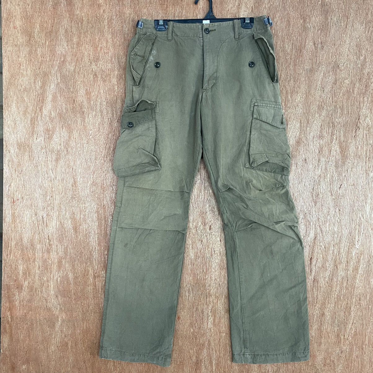 image of Dl Japan Grey Multipocket Utility Vintage Cargo Pants C774 in Brown, Men's (Size 30)