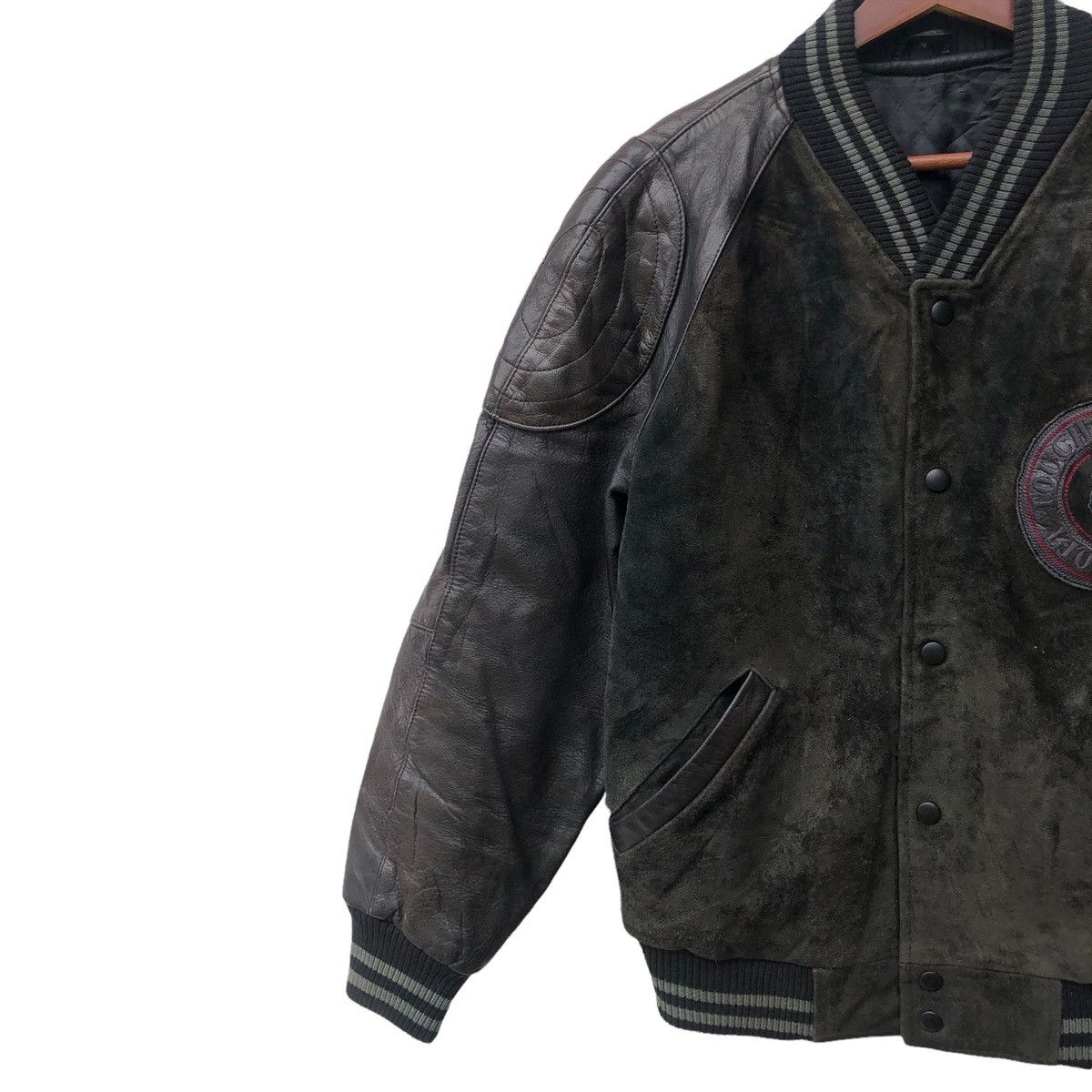 Vintage VTG JAPANNESE BRAND LEATHER COWHIDE VARSITY JACKET Size US M / EU 48-50 / 2 - 3 Thumbnail