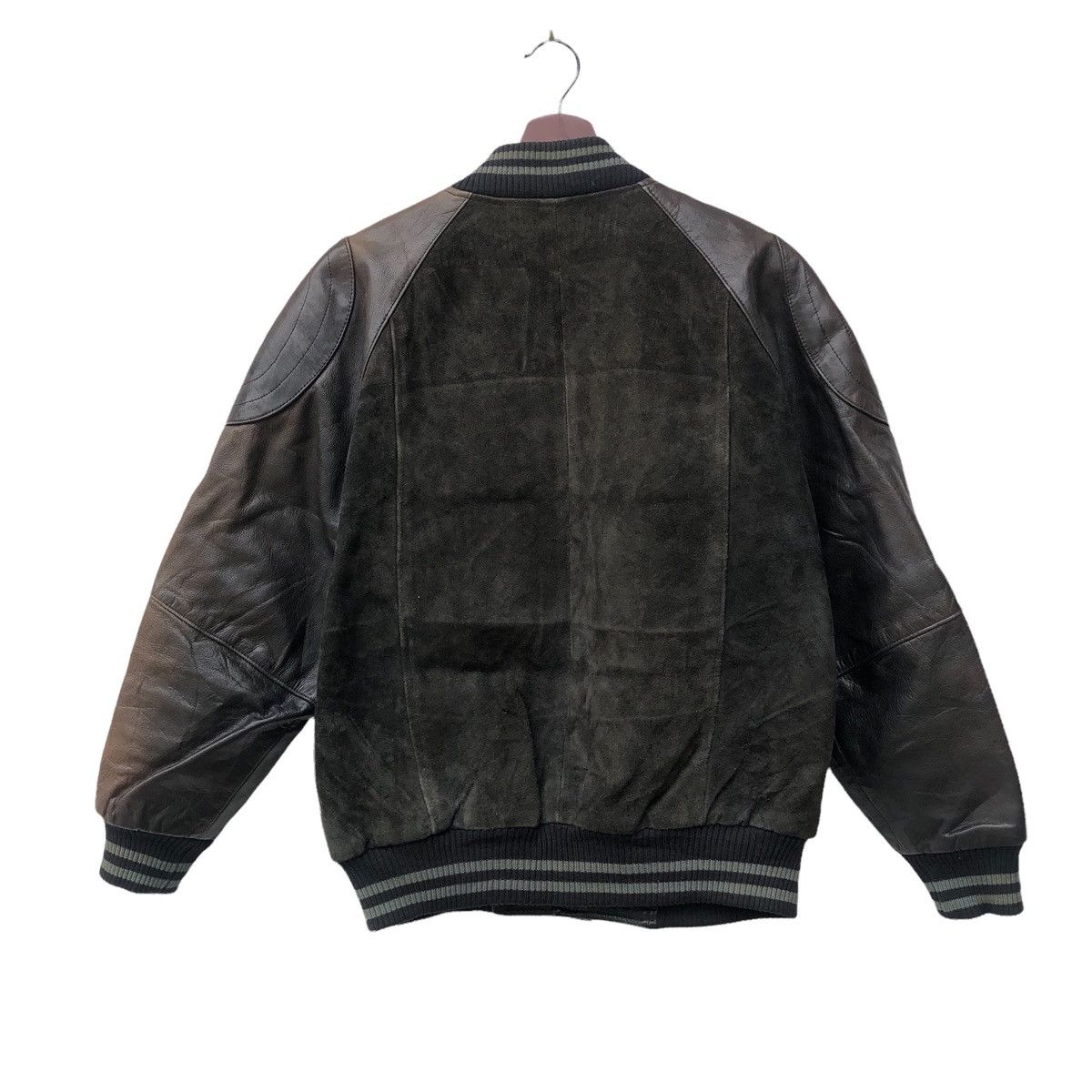 Vintage VTG JAPANNESE BRAND LEATHER COWHIDE VARSITY JACKET Size US M / EU 48-50 / 2 - 2 Thumbnail
