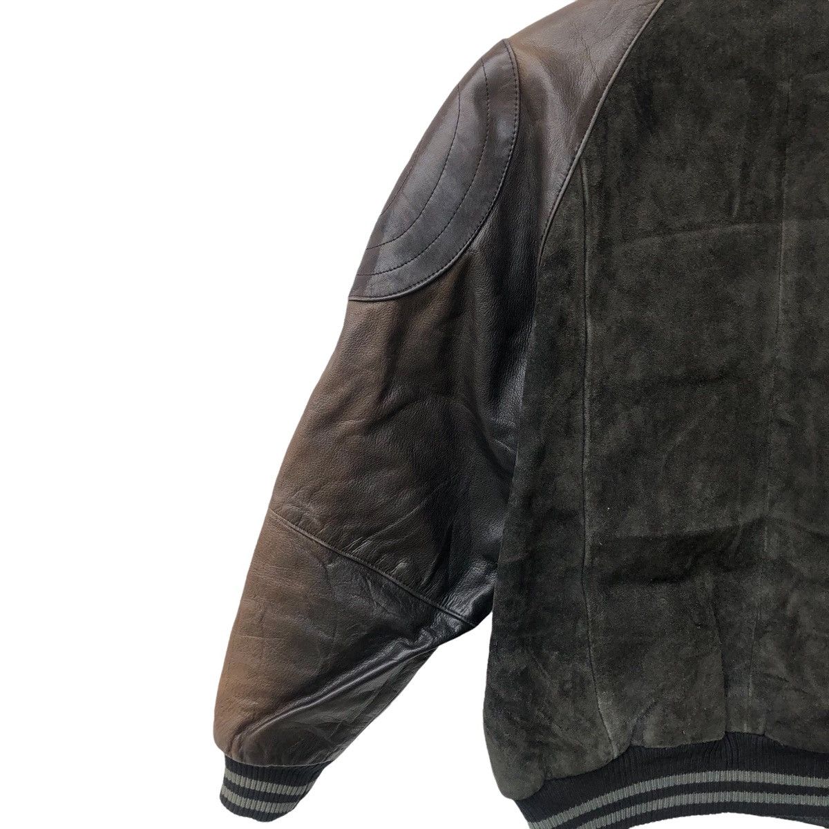 Vintage VTG JAPANNESE BRAND LEATHER COWHIDE VARSITY JACKET Size US M / EU 48-50 / 2 - 8 Thumbnail