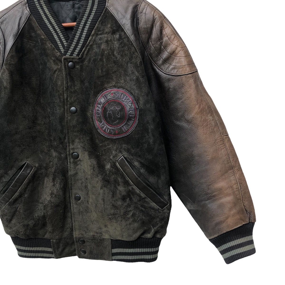 Vintage VTG JAPANNESE BRAND LEATHER COWHIDE VARSITY JACKET Size US M / EU 48-50 / 2 - 4 Thumbnail