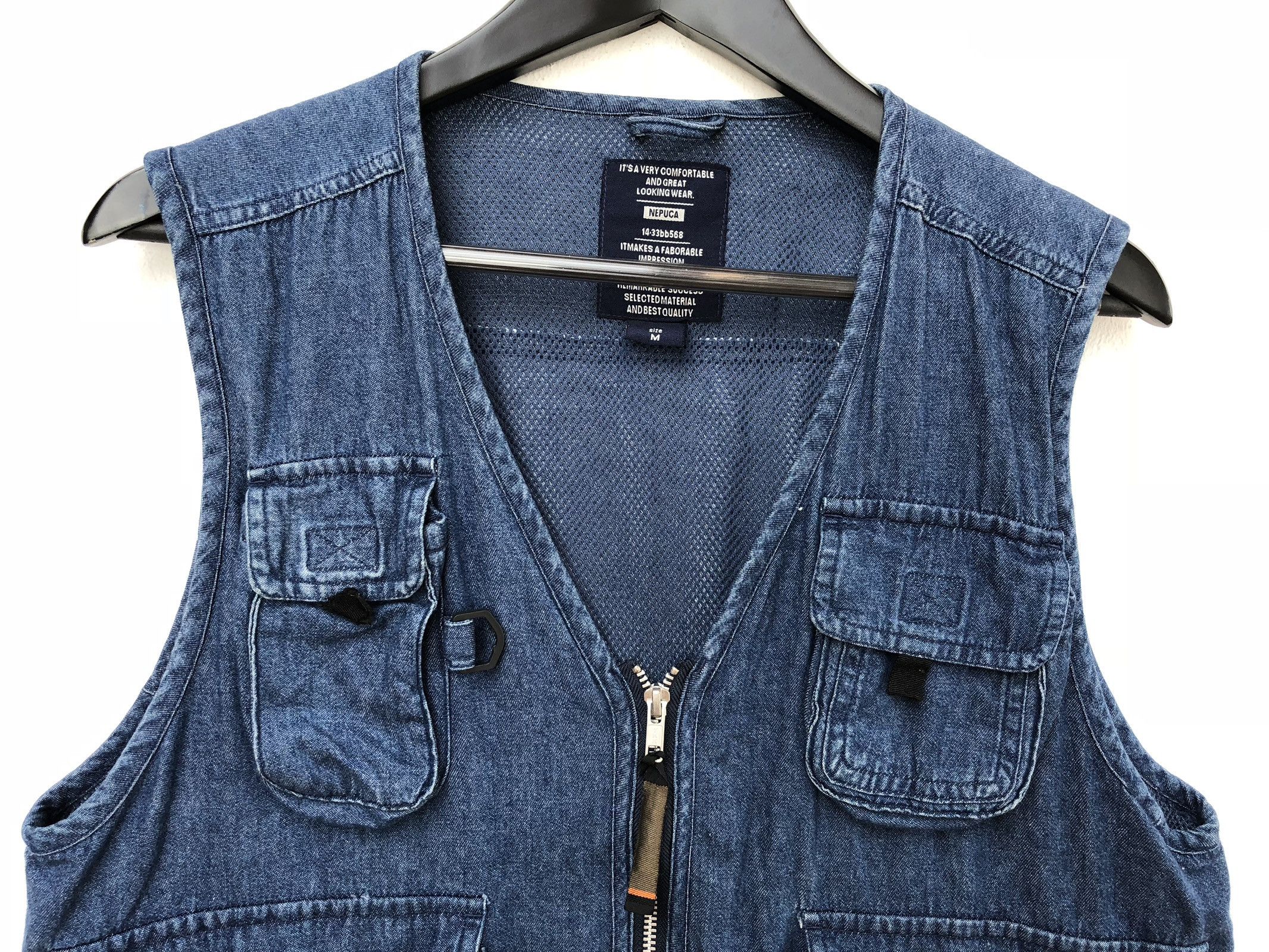 Japanese Brand NEPUCA DENIM SURVIVAL UTILITY VEST Size US M / EU 48-50 / 2 - 2 Thumbnail