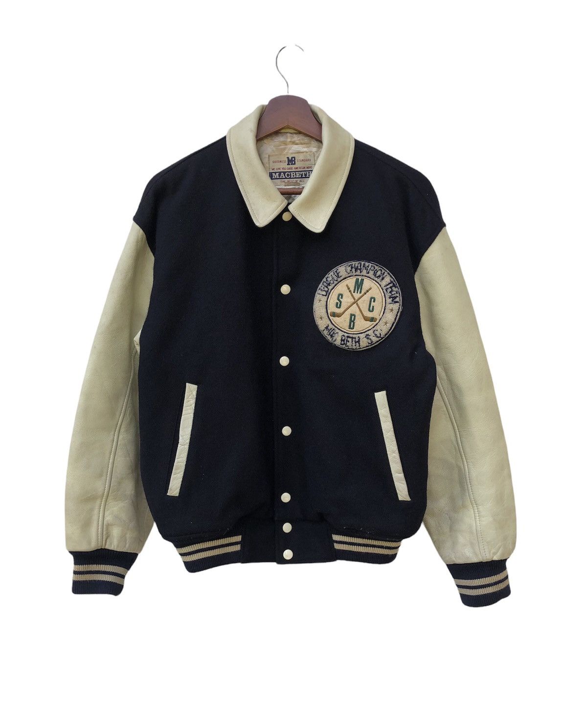 Macbeth × NHL 🔥VINTAGE MAC BETH VARSITY HOCKEY LETTERMAN JACKET Size US M / EU 48-50 / 2 - 2 Thumbnail