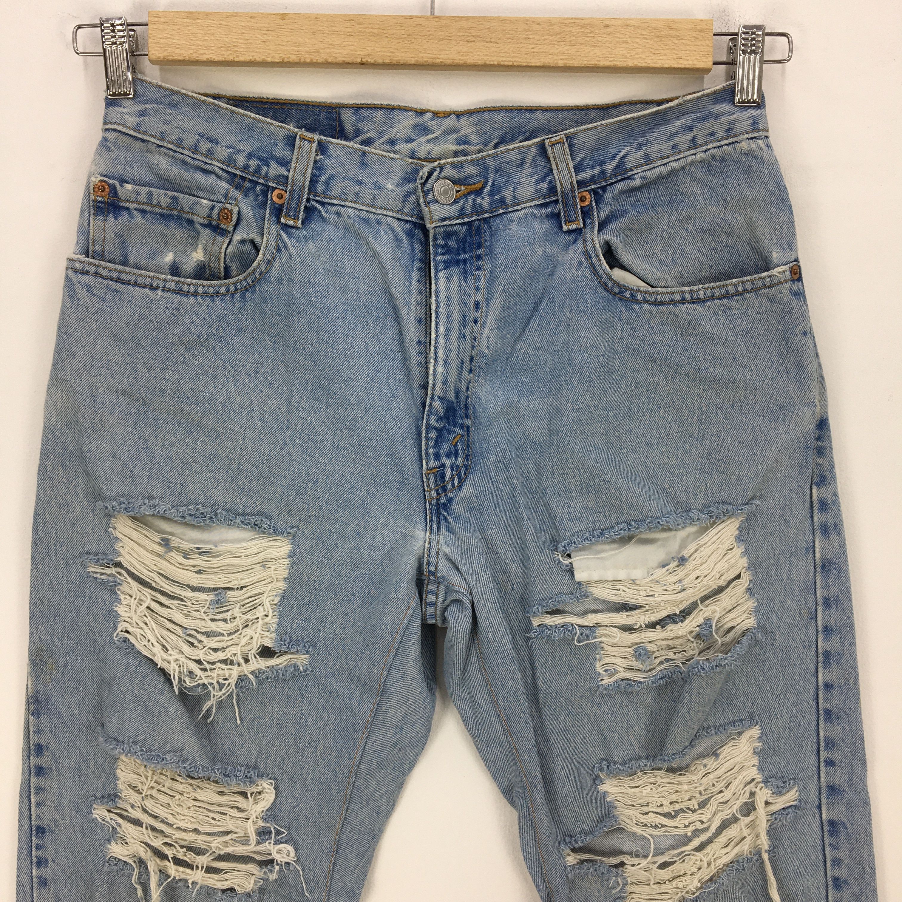 Levi's Vintage Levis Distresses Baggy Jeans Levi's Sun Faded Denim Size US 32 / EU 48 - 3 Thumbnail
