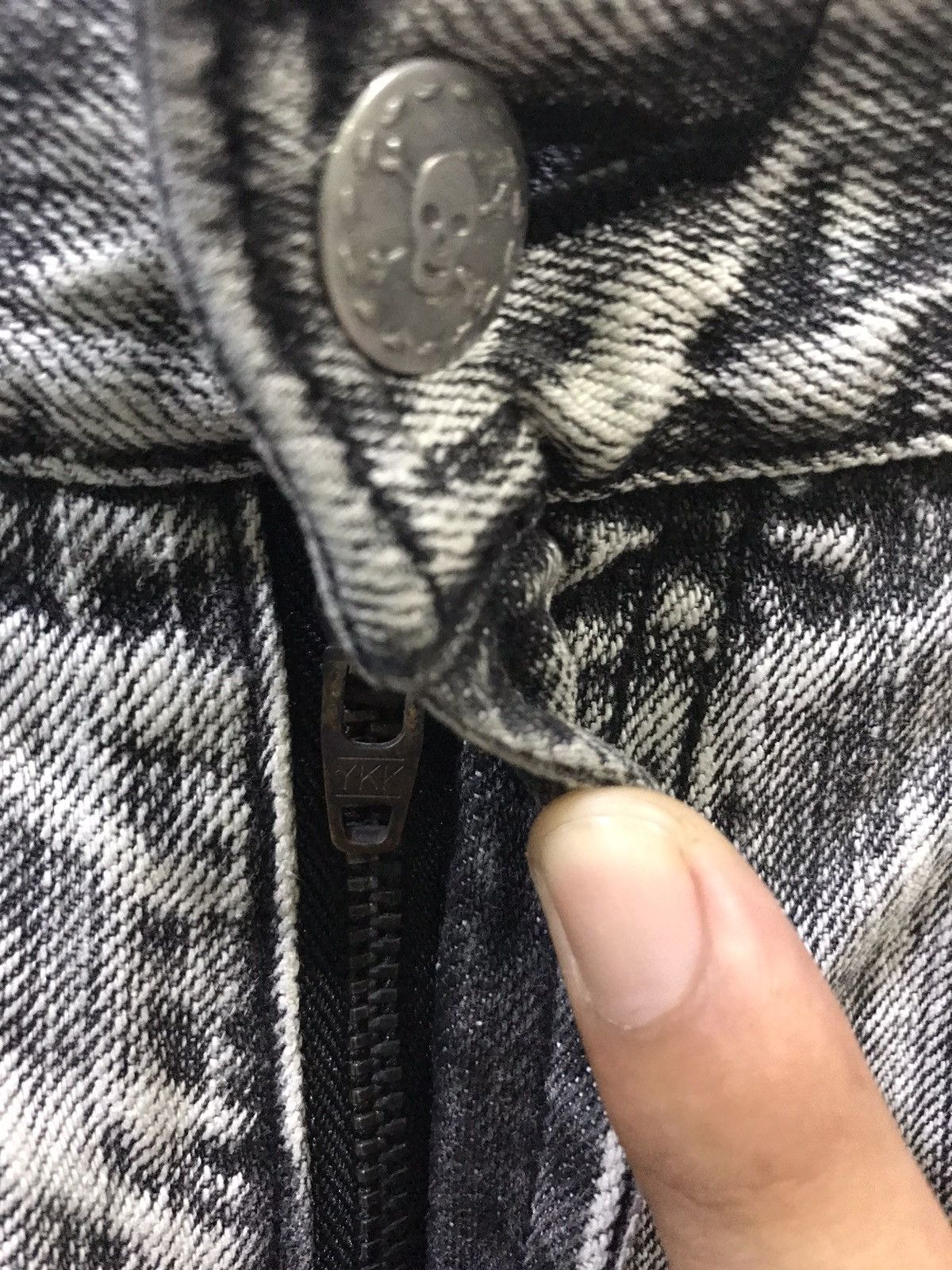 Japanese Brand × Seditionaries 💥FLARE💥Japan Punk Seditionarie Distressed Skull Poem Denim Size US 35 - 10 Thumbnail