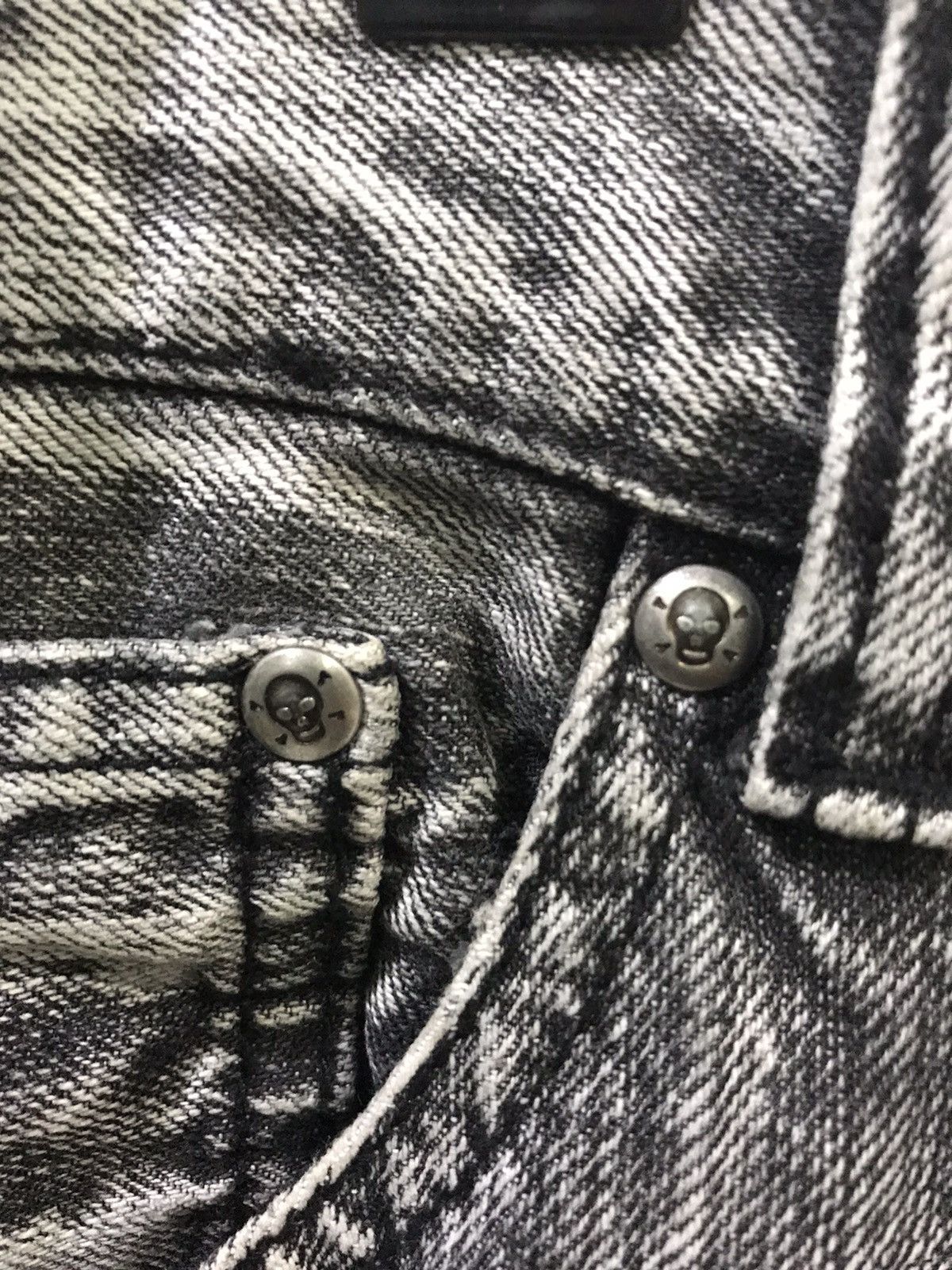 Japanese Brand × Seditionaries 💥FLARE💥Japan Punk Seditionarie Distressed Skull Poem Denim Size US 35 - 11 Thumbnail