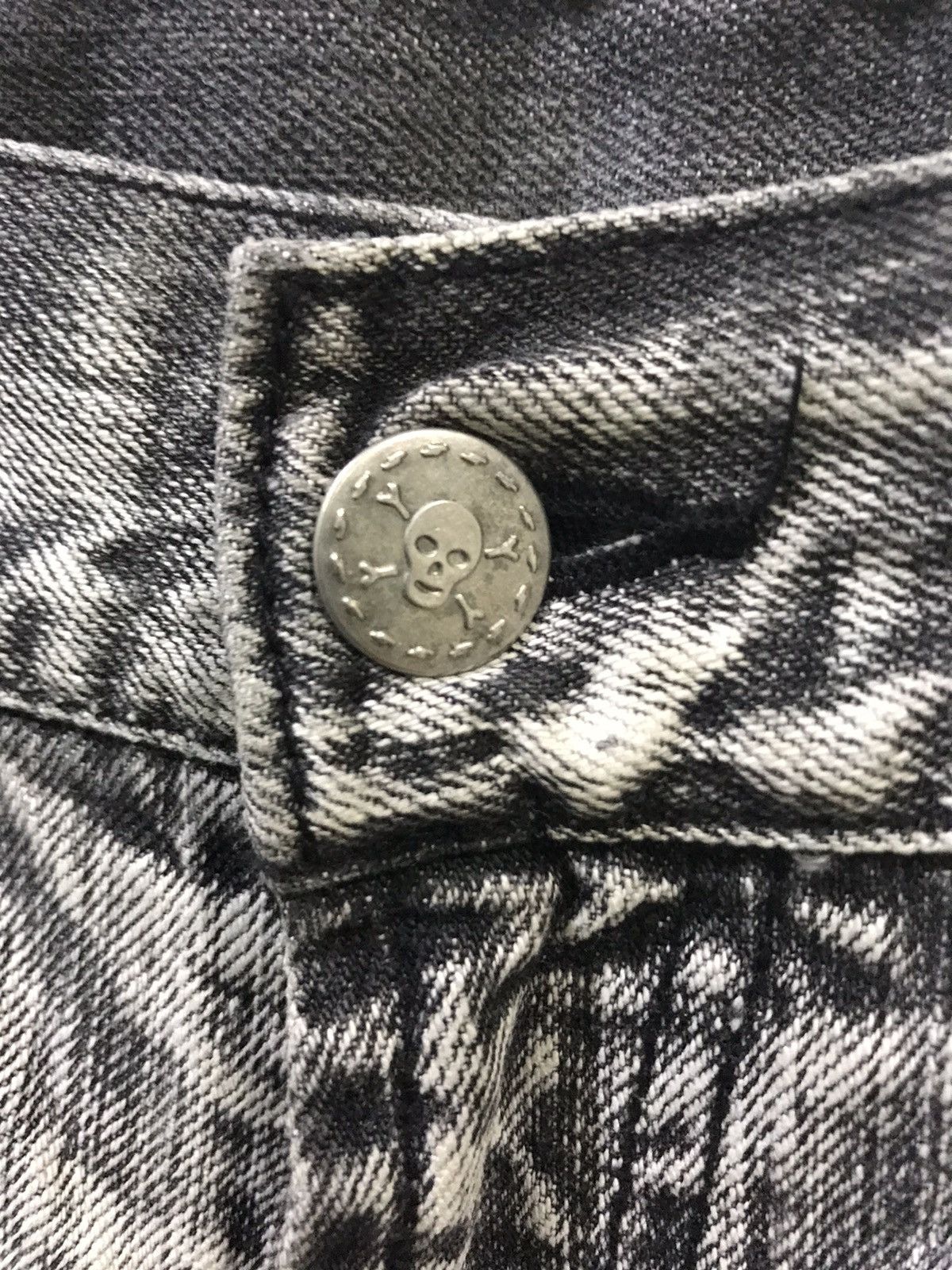 Japanese Brand × Seditionaries 💥FLARE💥Japan Punk Seditionarie Distressed Skull Poem Denim Size US 35 - 9 Thumbnail
