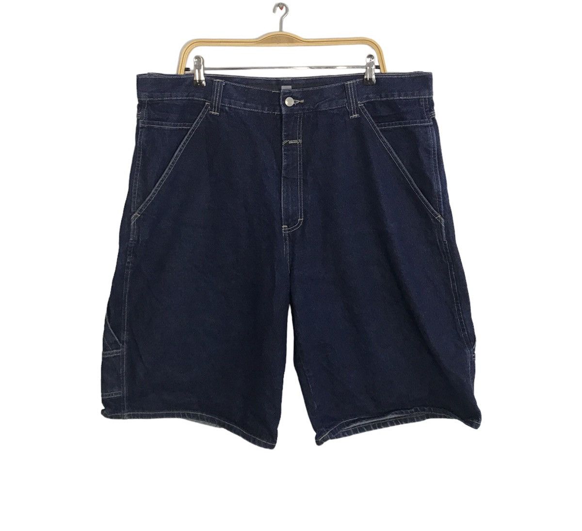 Image of Marithe Francois Girbaud Indigo Denim Jean Short Multipocket, Men's (Size 40)