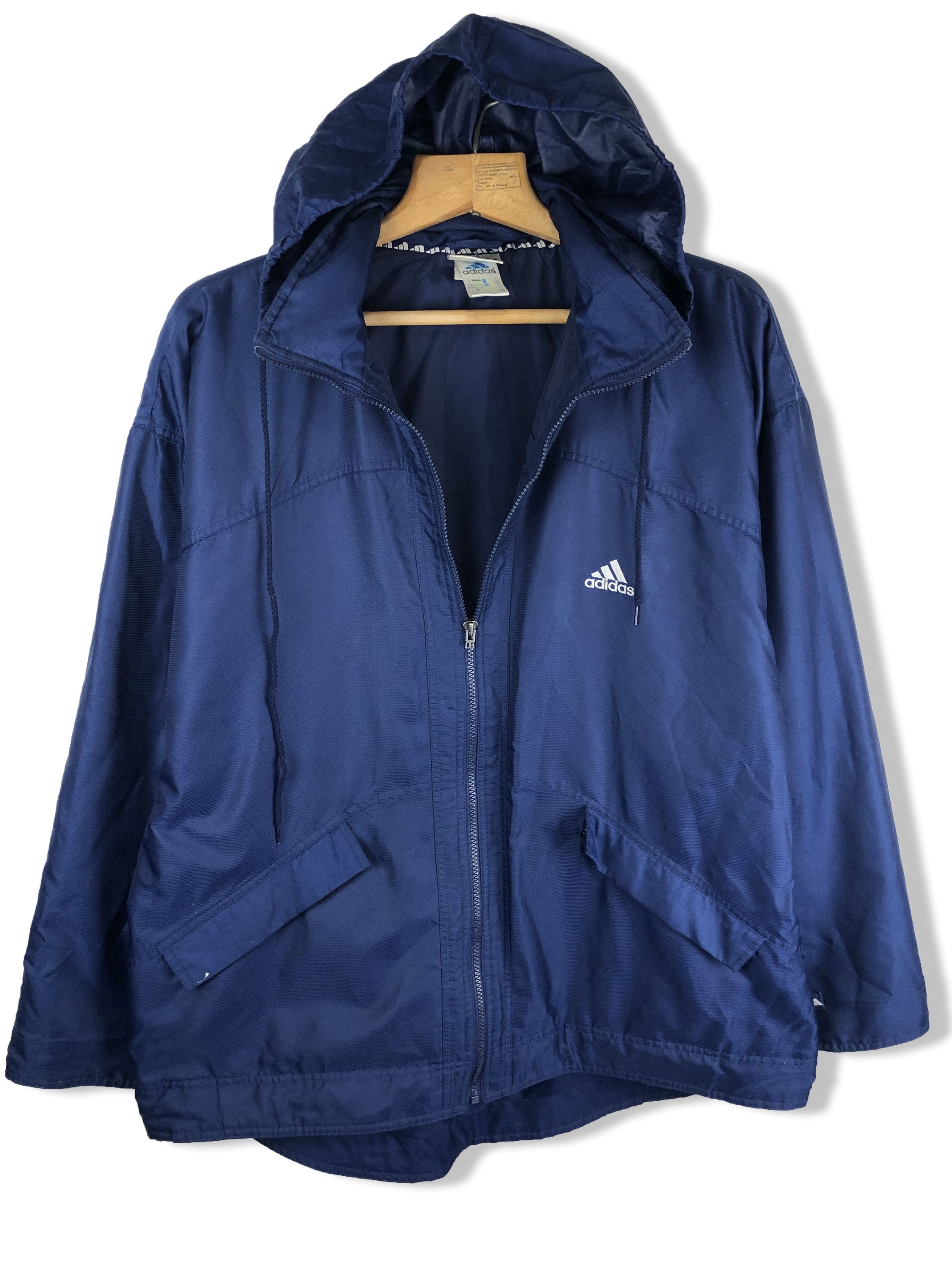 Adidas 90s Vintage ADIDAS Navy Blue Parka Jacket M159 Size US XXL / EU 58 / 5 - 10 Thumbnail
