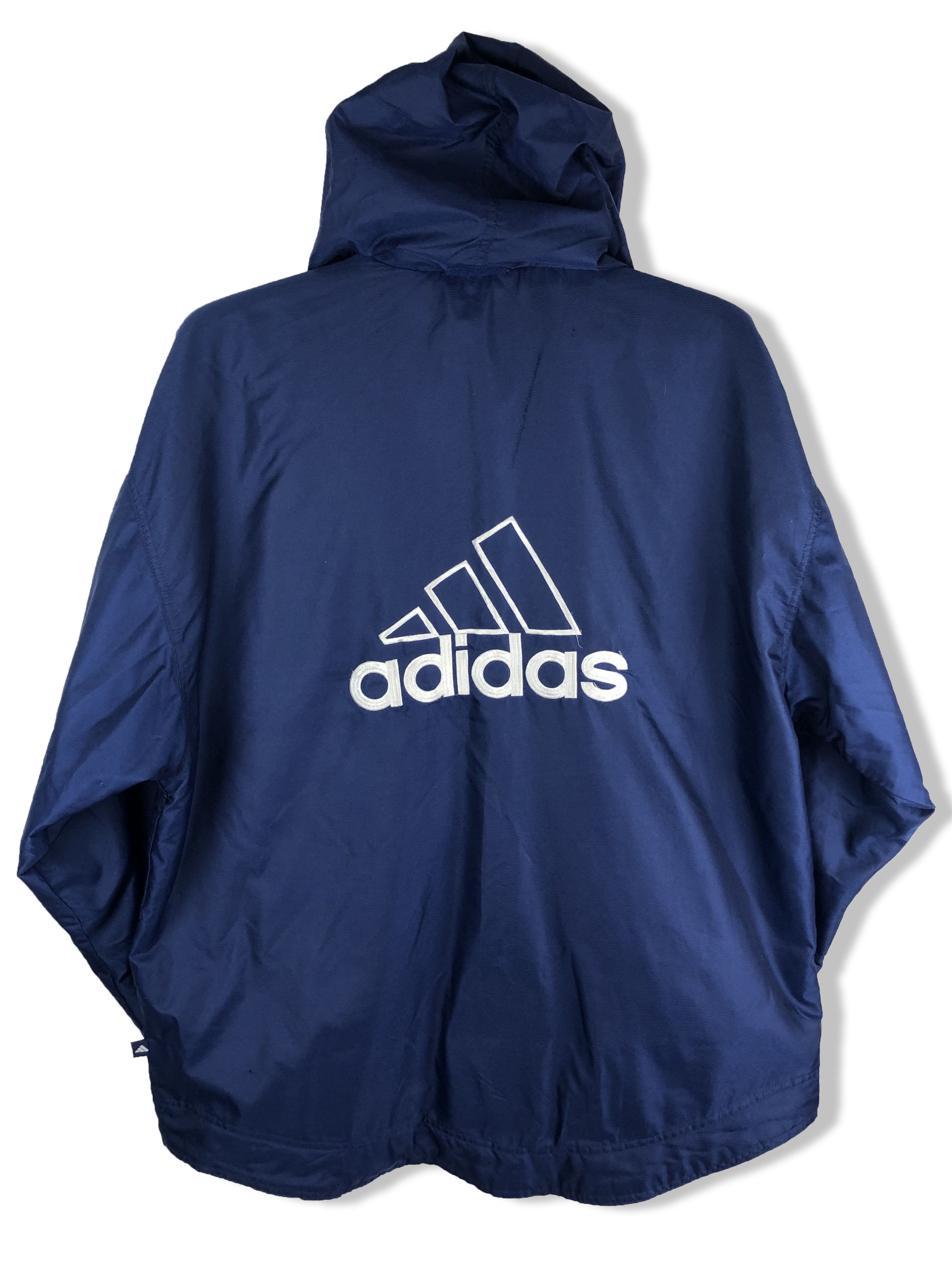 Adidas Streetwear Vintage 90s Vintage ADIDAS Navy Blue Parka Jacket M159 Grailed