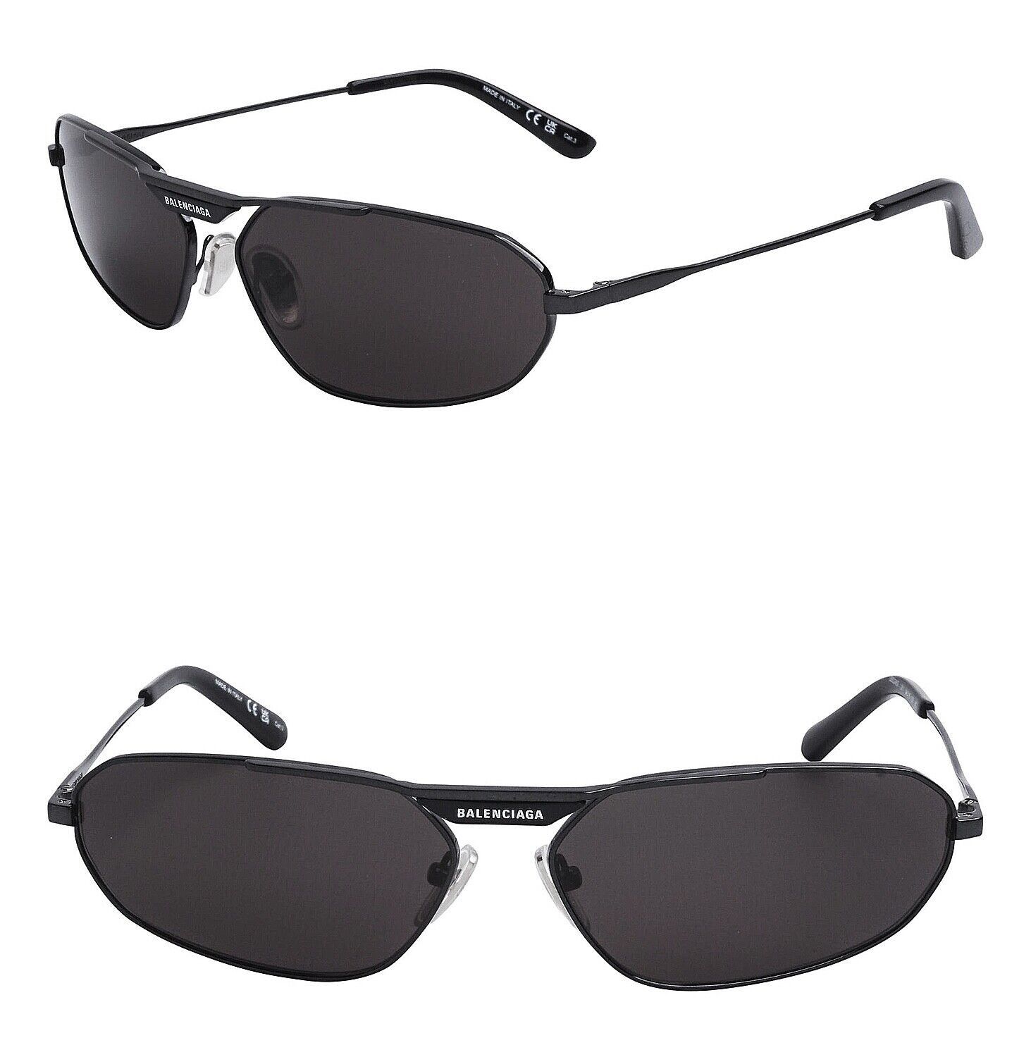 Balenciaga NEW BALENCIAGA BB0245S 001 OVAL BLACK METAL  display picture 3