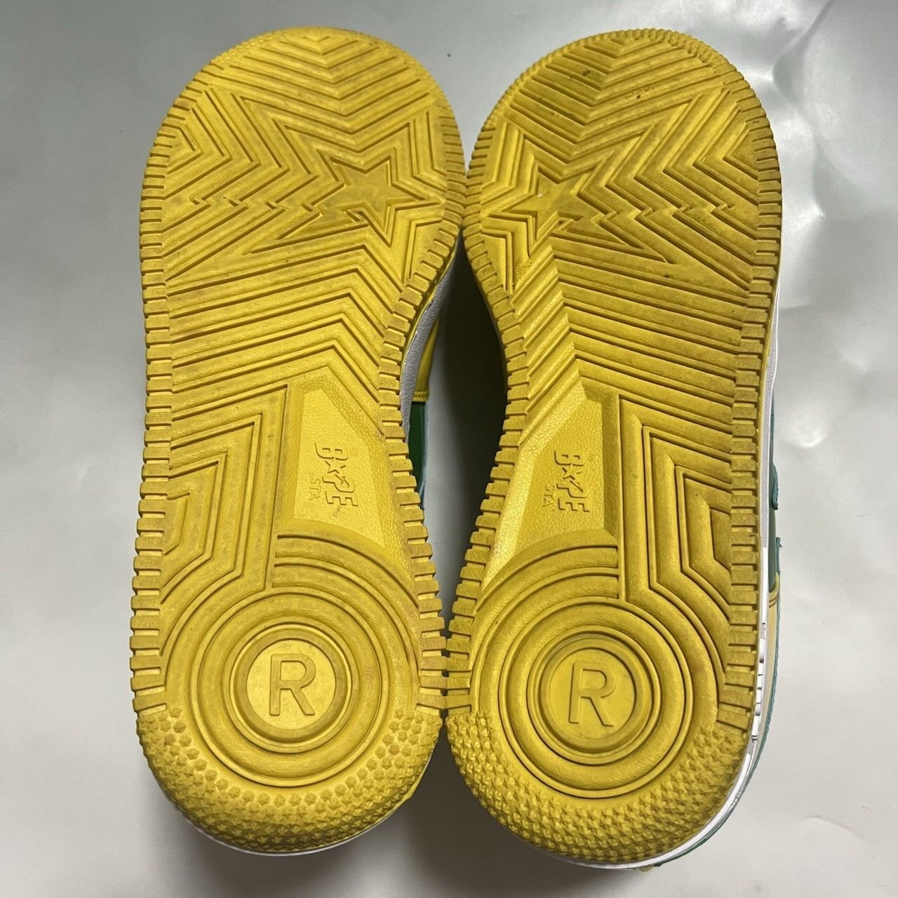 Bape BAPE Sta yellow/brown/skyblue Patent leather Size US 10.5 / EU 43-44 - 5 Thumbnail
