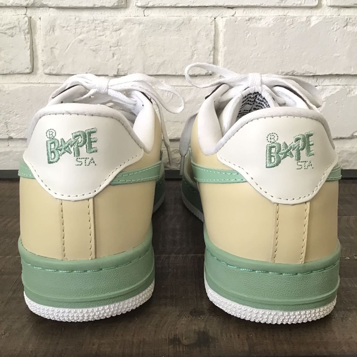 Bape Leather BAPESTA sneakers light green a bathing ape BAPE STA Size US 10 / EU 43 - 5 Thumbnail