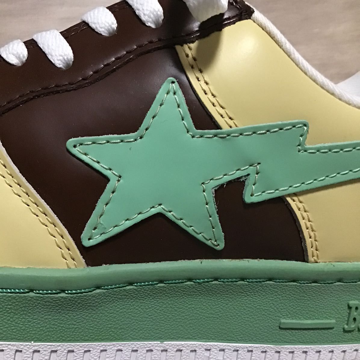 Bape Leather BAPESTA sneakers light green a bathing ape BAPE STA Size US 10 / EU 43 - 7 Thumbnail