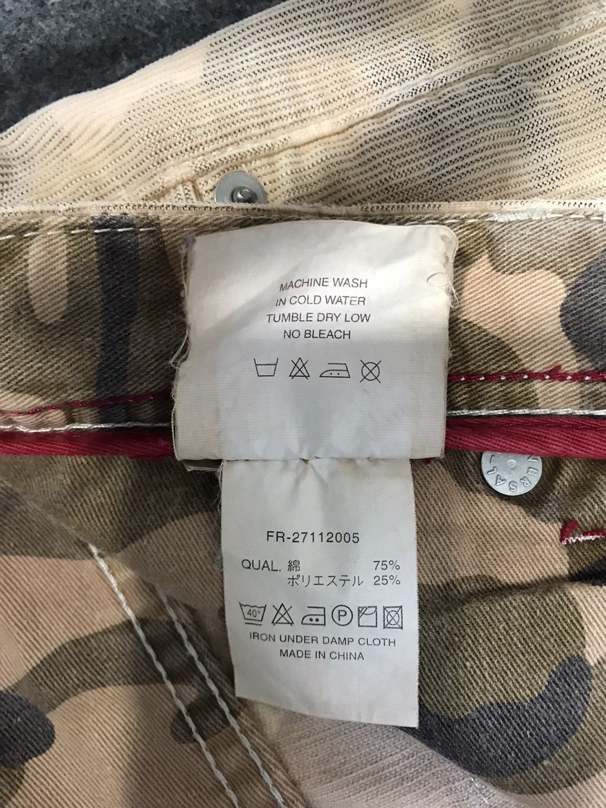 Japanese Brand Flash Report Basic Stream Camouflage Corduroy Denim Pant Size US 31 - 12 Thumbnail