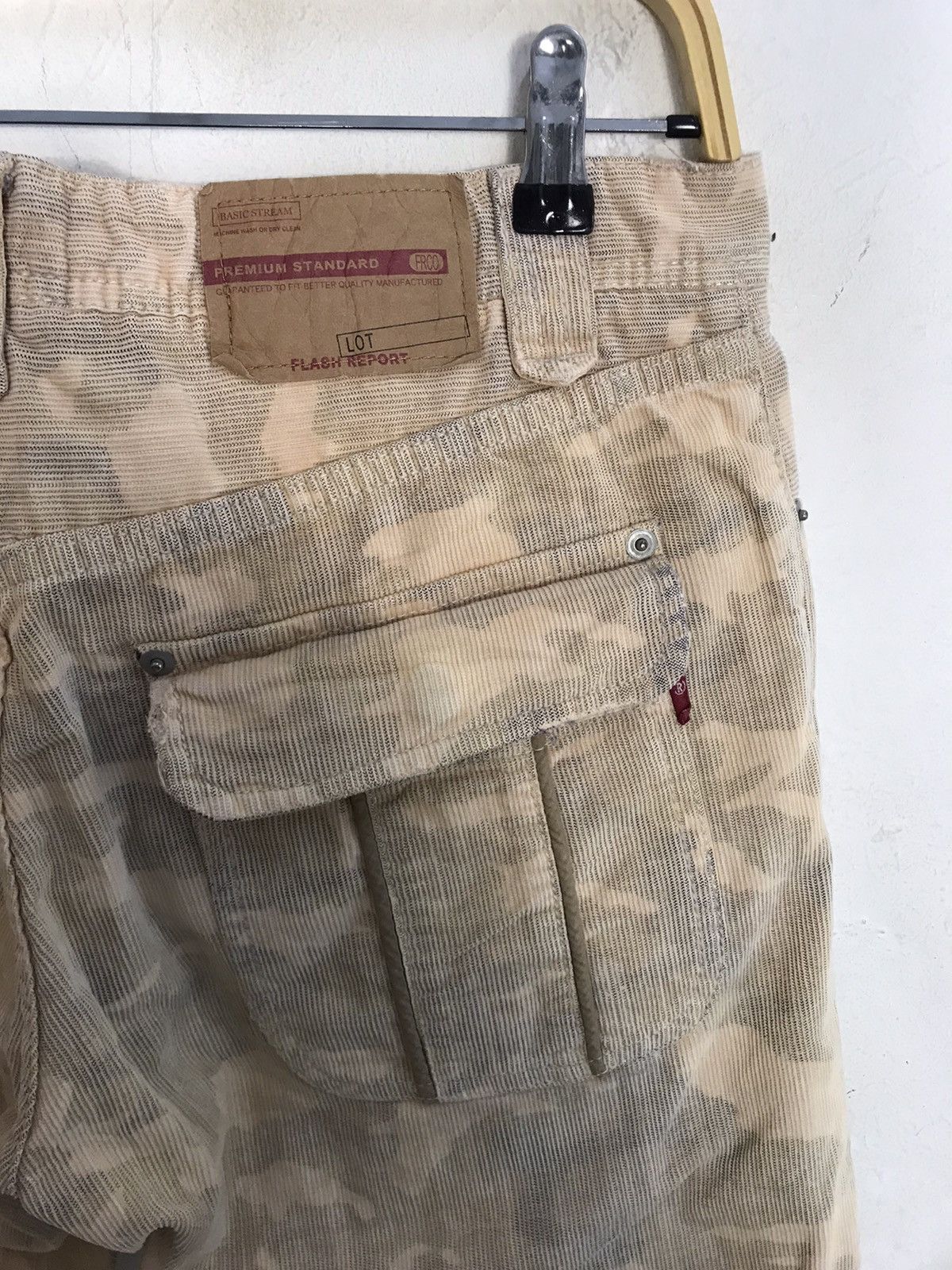 Japanese Brand Flash Report Basic Stream Camouflage Corduroy Denim Pant Size US 31 - 6 Thumbnail