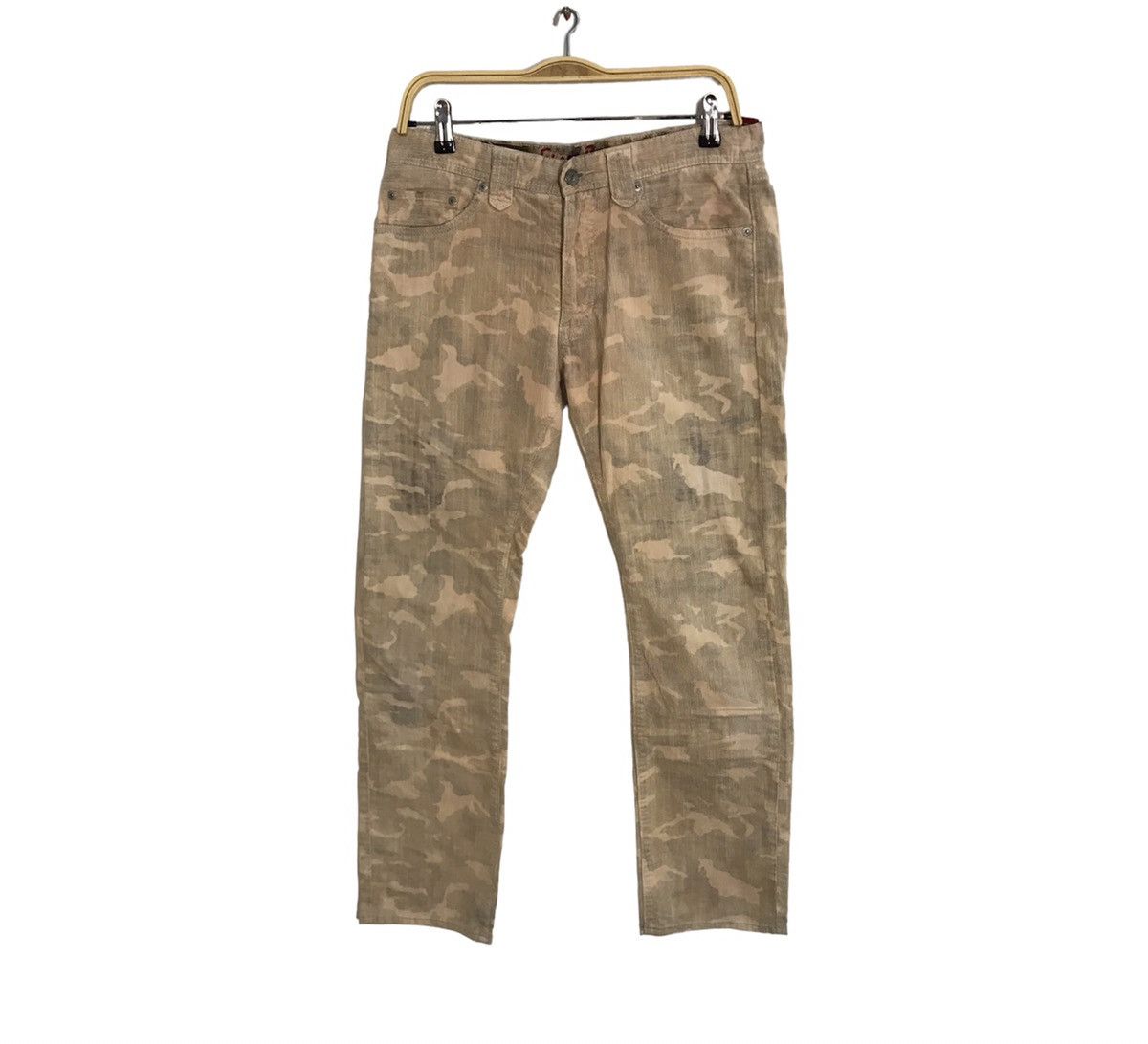 Japanese Brand Flash Report Basic Stream Camouflage Corduroy Denim Pant Size US 31 - 2 Thumbnail