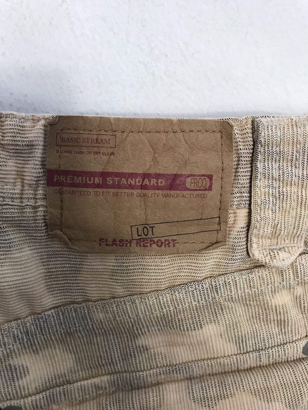 Japanese Brand Flash Report Basic Stream Camouflage Corduroy Denim Pant Size US 31 - 7 Thumbnail