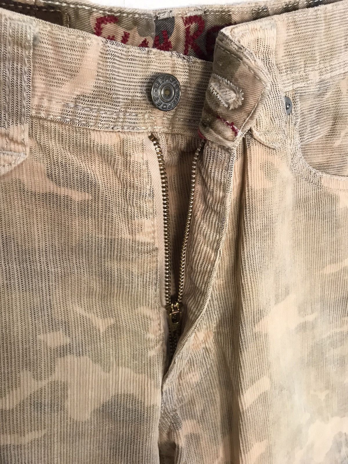Japanese Brand Flash Report Basic Stream Camouflage Corduroy Denim Pant Size US 31 - 5 Thumbnail