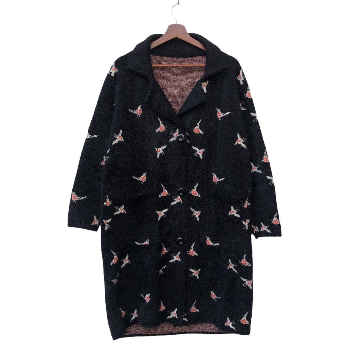 Japanese Brand VTG MOHAIR FULL PRINT LONG JACKET Size M / US 6-8 / IT 42-44 - 1 Thumbnail