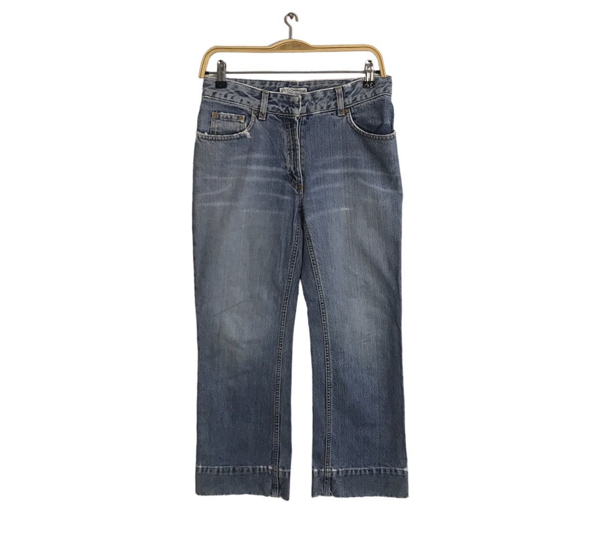 image of Dolce Gabbana x Italian Designers Dolce & Gabana Made In Italy Baggy Straight Cut Indigo Denim, Wom