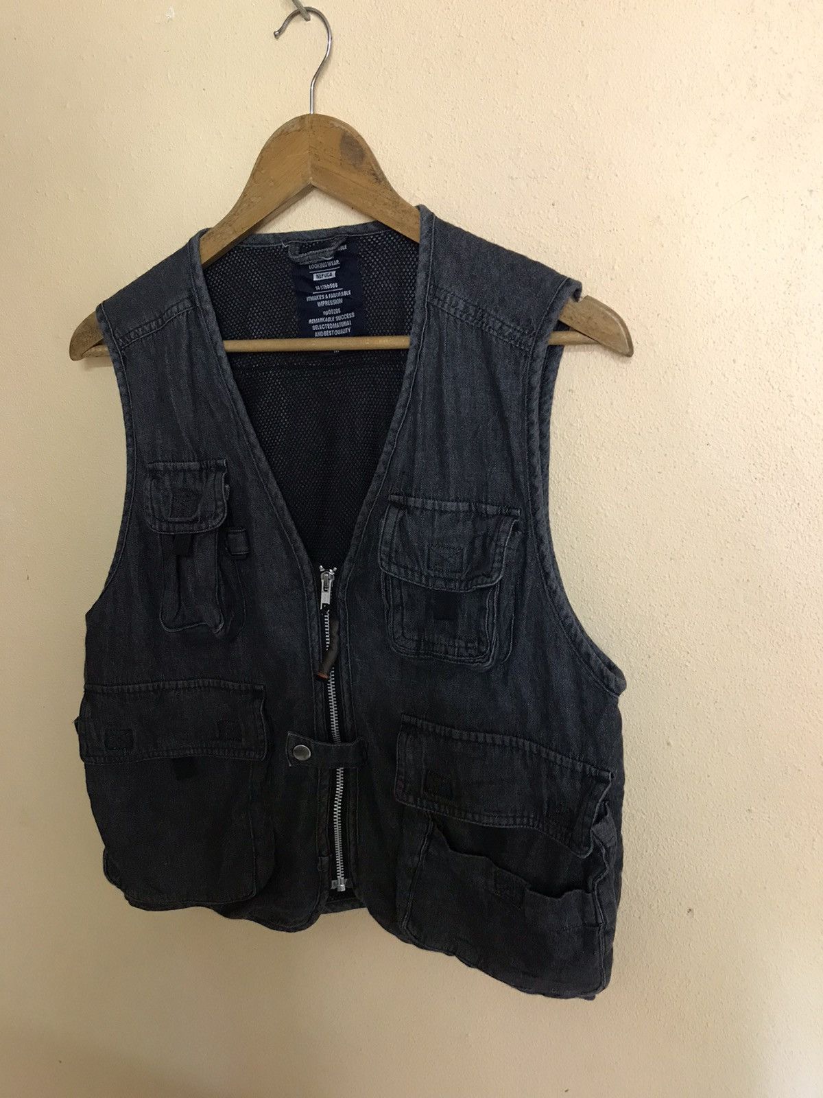 Indigo RARE NEPUCA MULTIPOCKET VEST FISHING JACKET DENIM Size US S / EU 44-46 / 1 - 4 Thumbnail