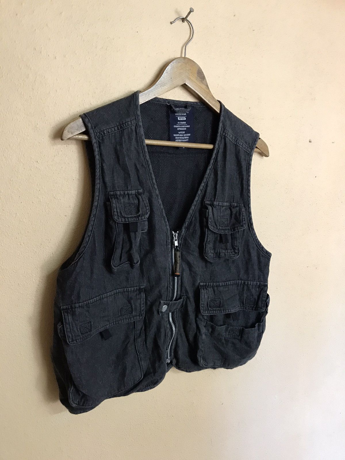 Indigo RARE NEPUCA MULTIPOCKET VEST FISHING JACKET DENIM Size US S / EU 44-46 / 1 - 3 Thumbnail